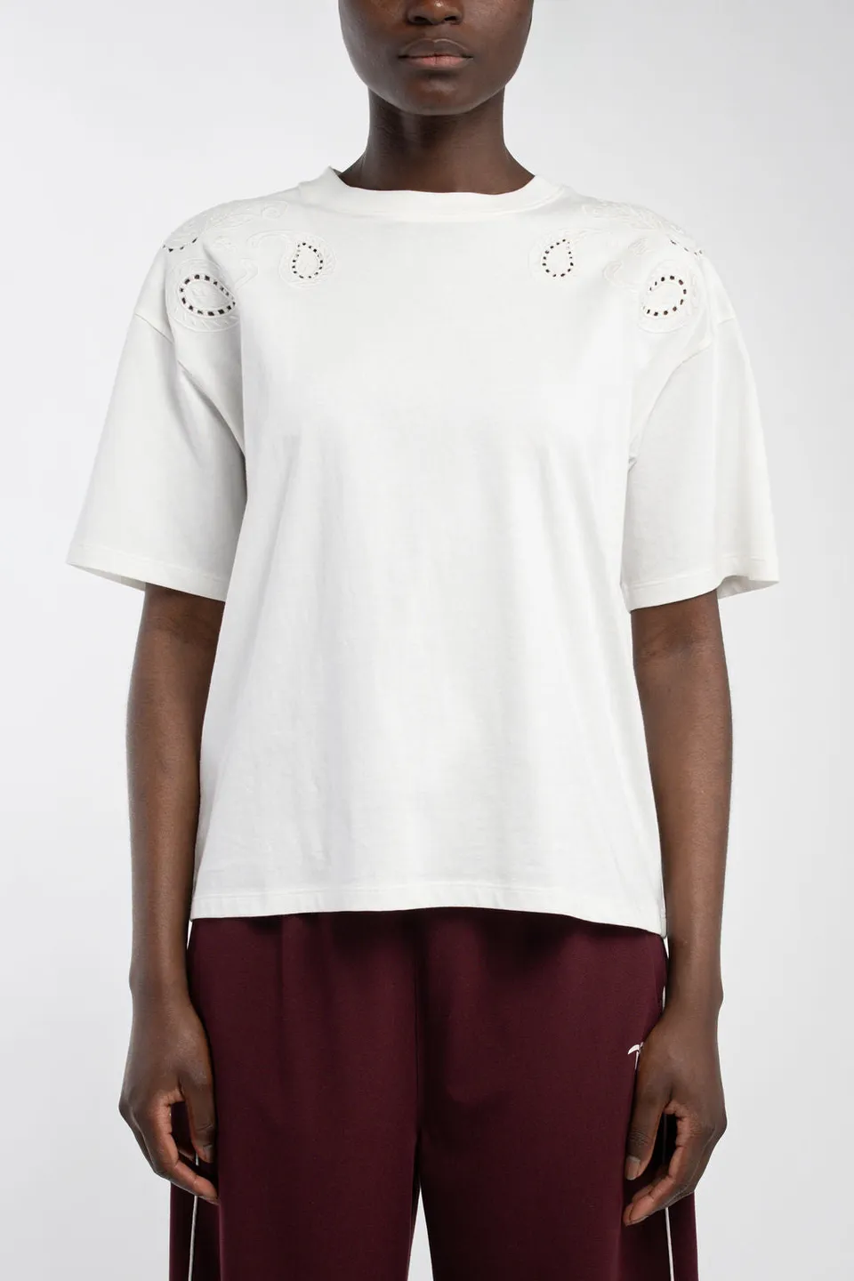 Teddy Smith T-Lyana MC Middle White t-shirt coton blanc femme