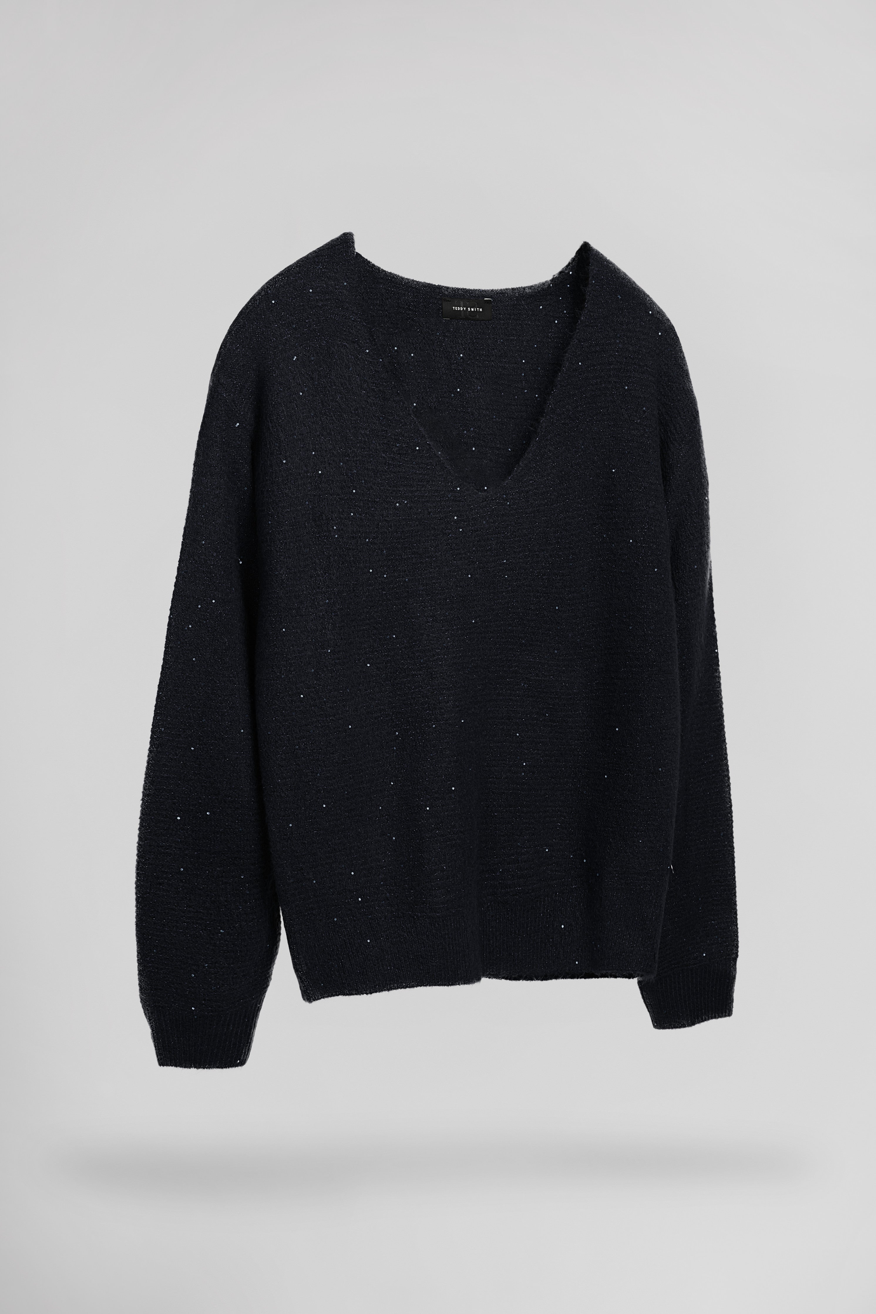 Teddy Smith P-Rachel pull femme navy col V