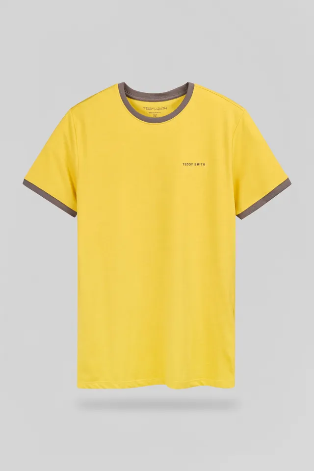 TEDDY SMITH THE TEE 2 R MC t-shirt jaune ocre homme