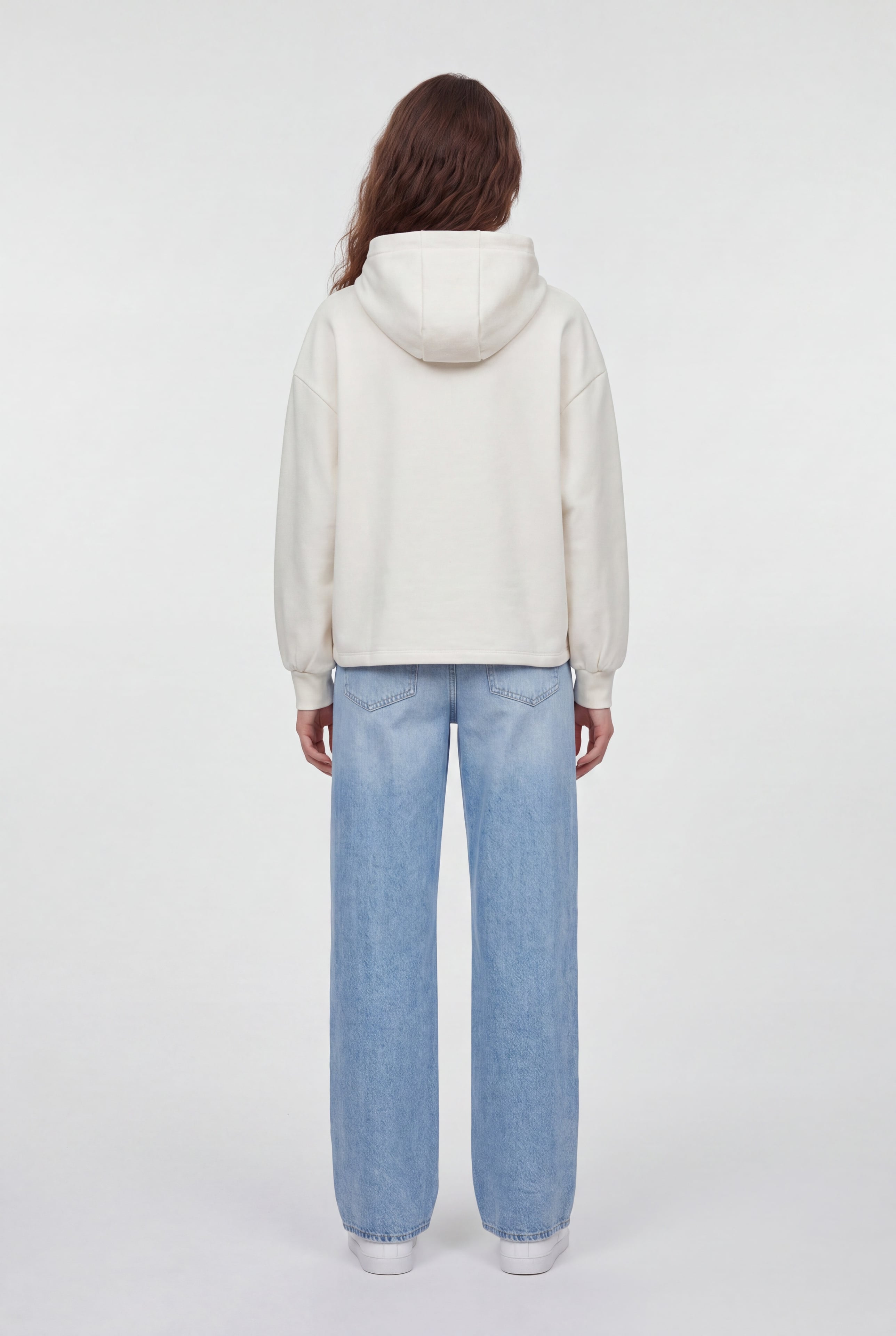 Teddy Smith S-Juliette Hood sweat blanc broderie voyage
