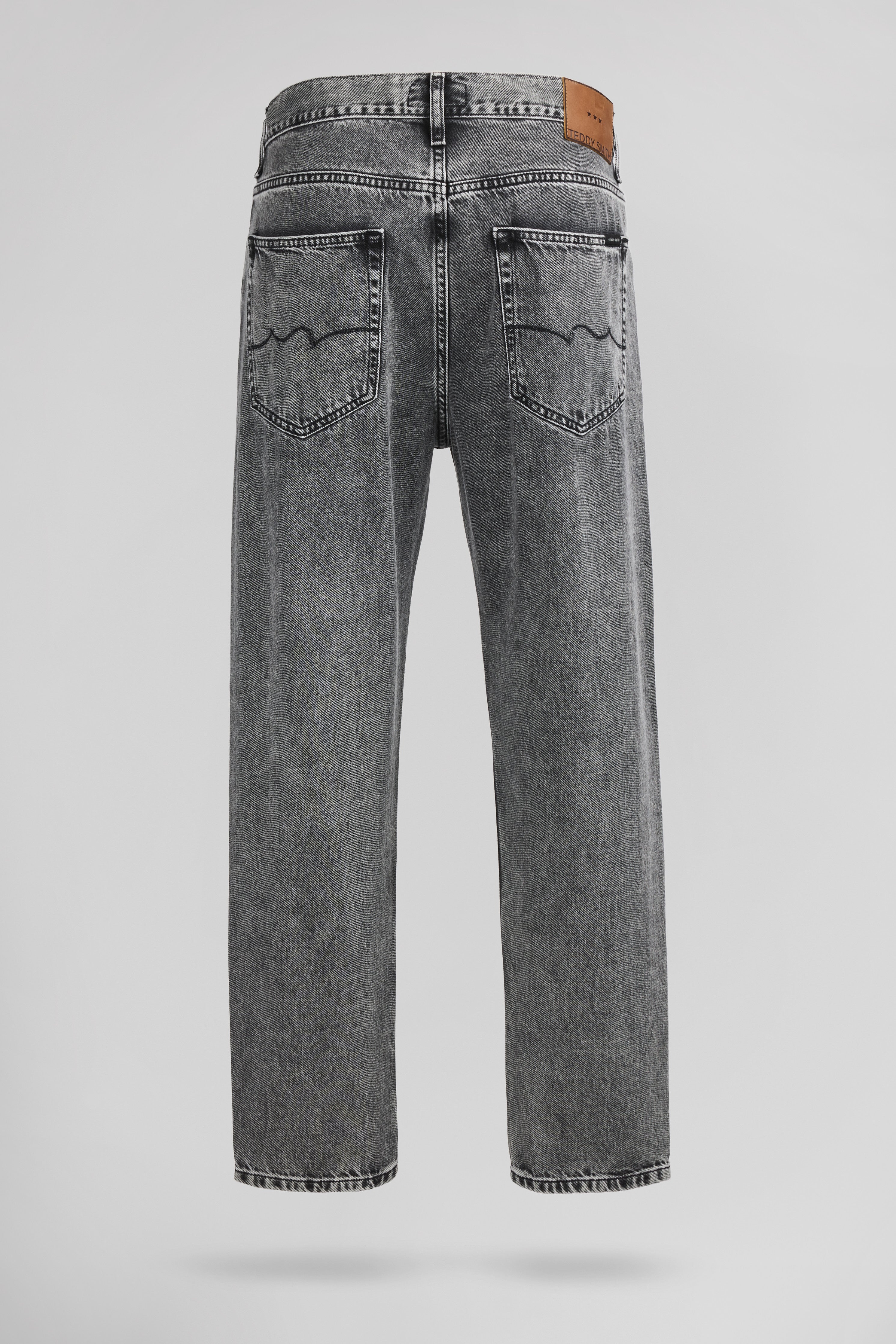 Teddy Smith Dad Cropped jean denim gris