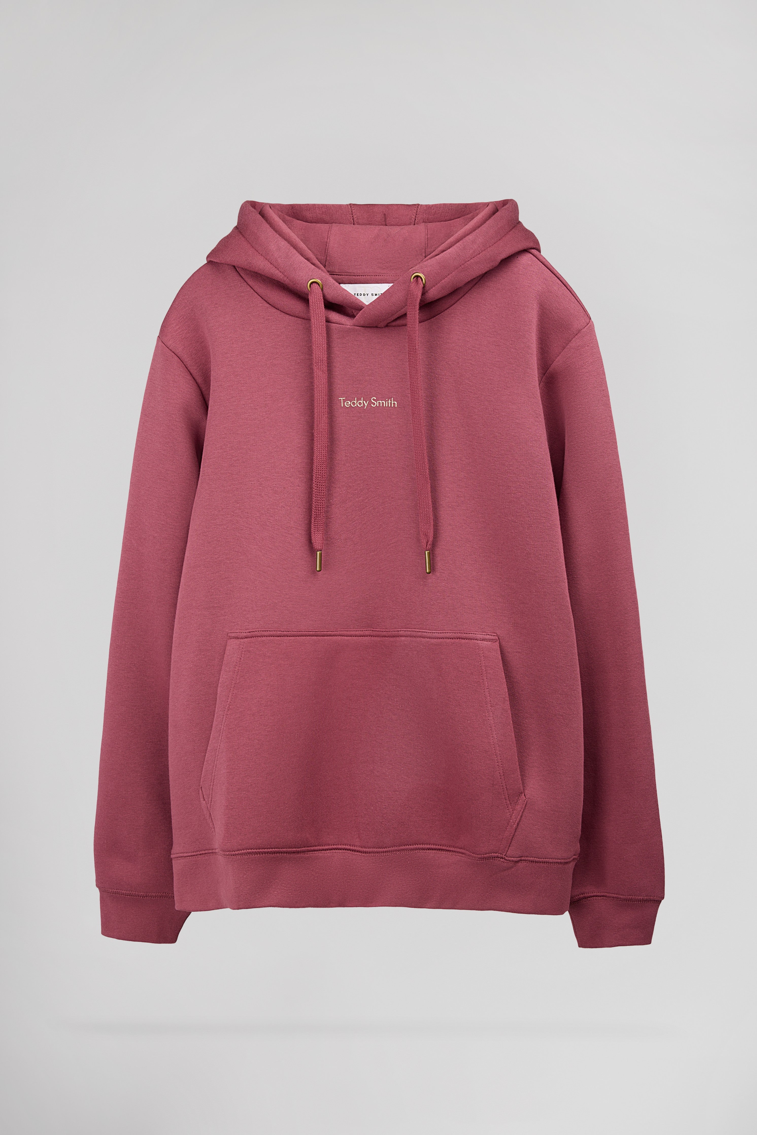 Teddy Smith S-Solene Hoody sweat capuche framboise foncé molleton