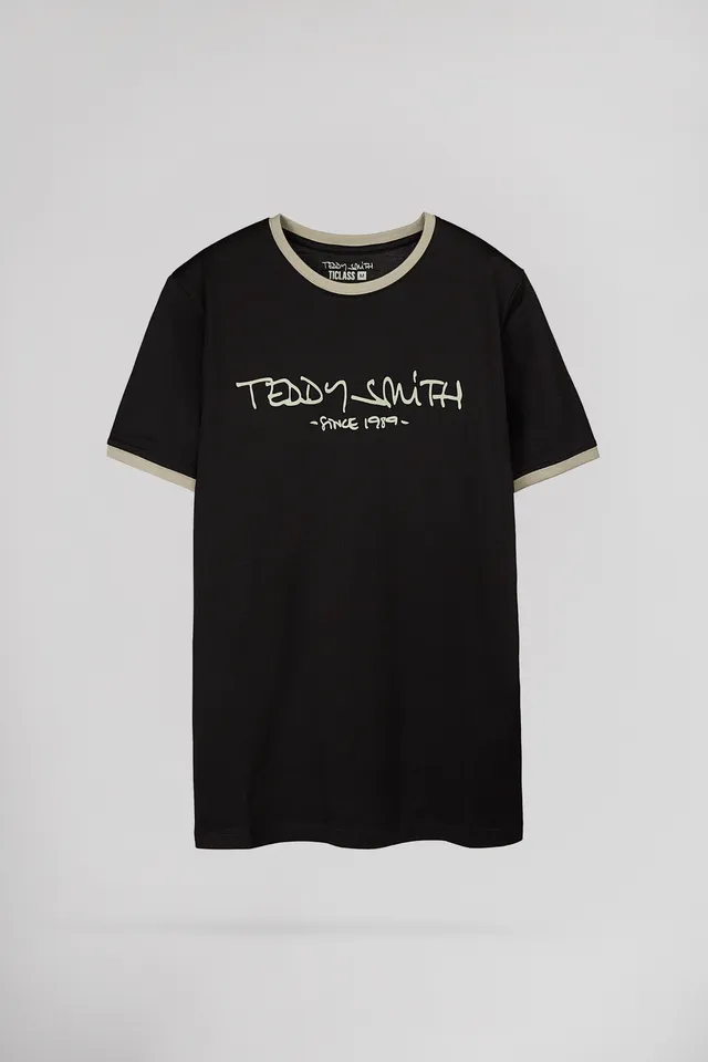 Teddy Smith Ticlass MC t-shirt noir col rond coton
