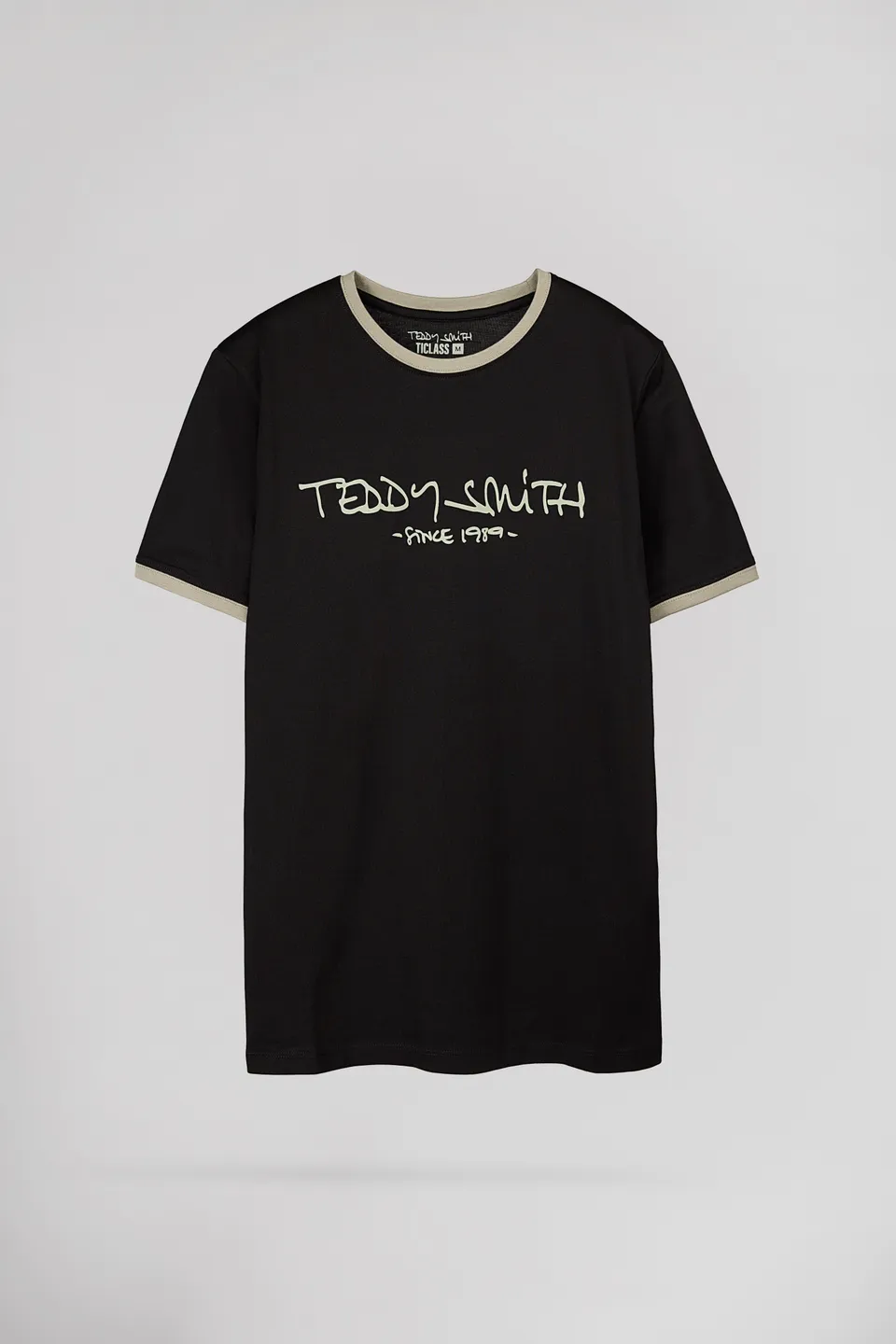 Teddy Smith Ticlass MC t-shirt noir col rond coton