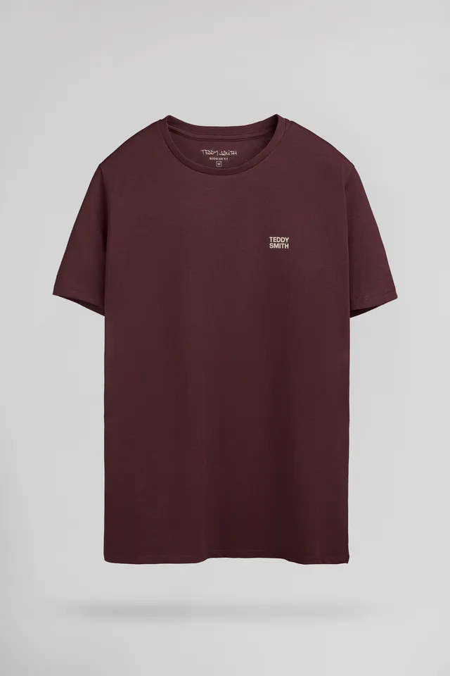 Teddy Smith The Tee 1 MC t-shirt bordeaux coton
