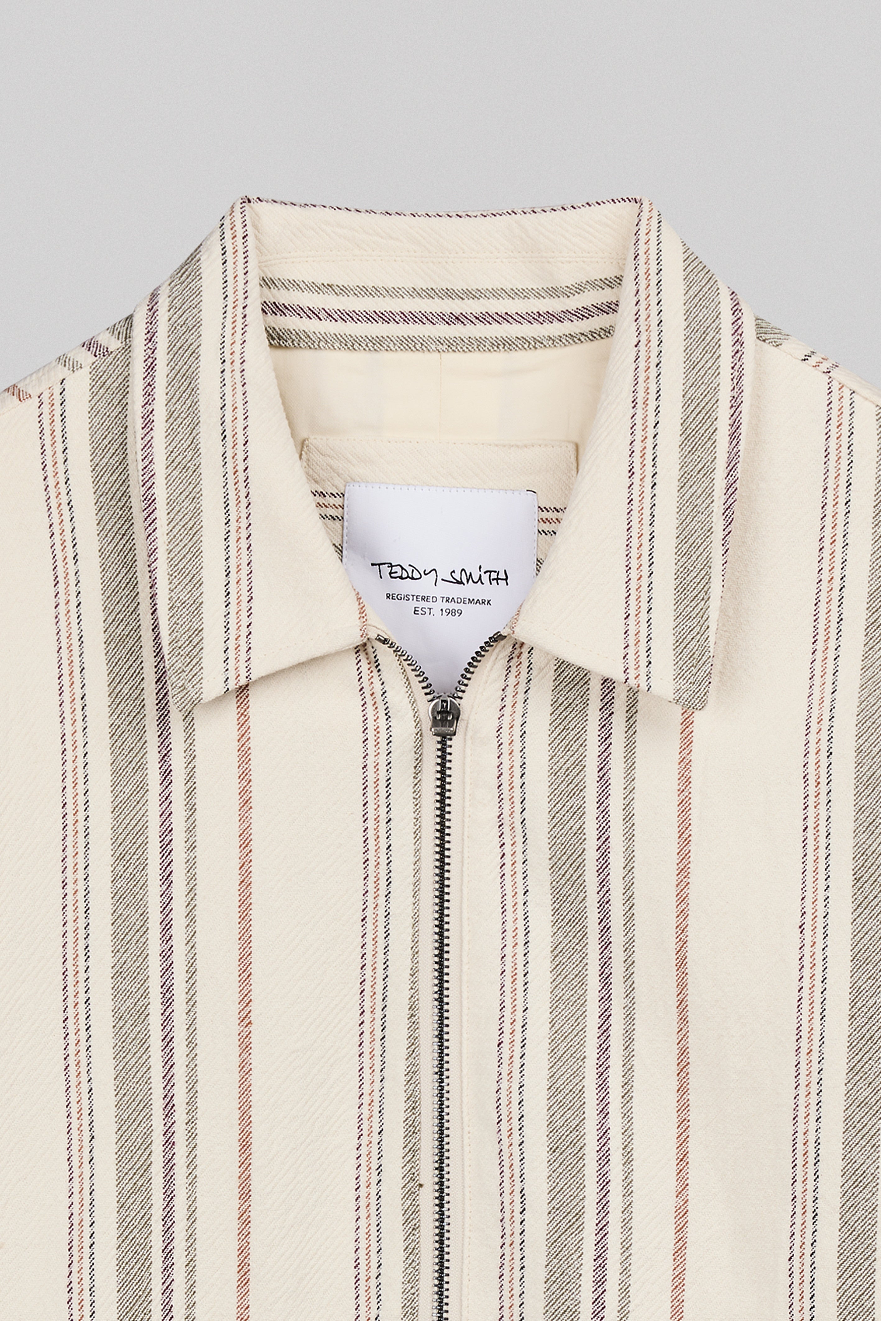Teddy Smith B-Sheldon Cream veste rayée crème