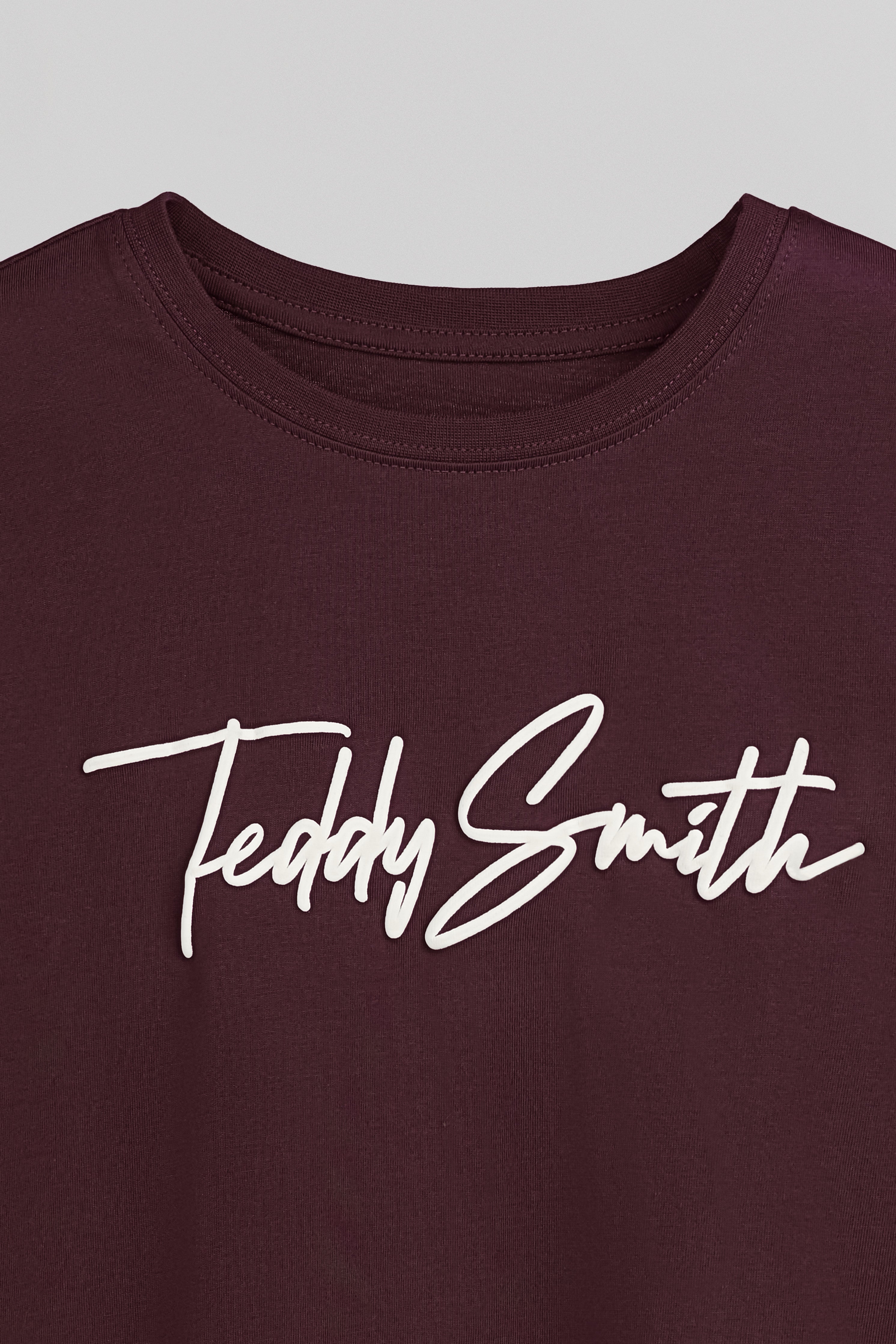 Teddy Smith T-Evan ML t-shirt bordeaux foncé garçon