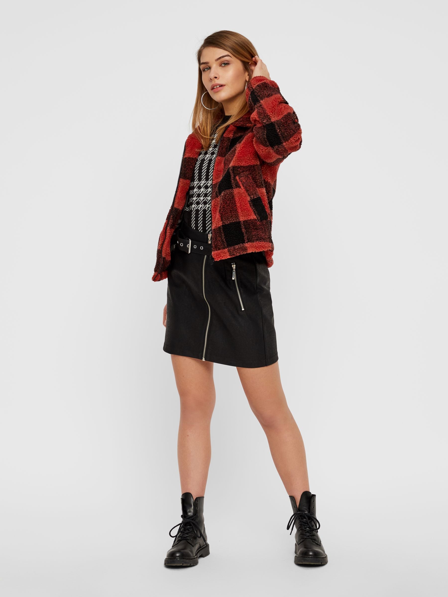 Noisy May veste teddy moumoute zip col large