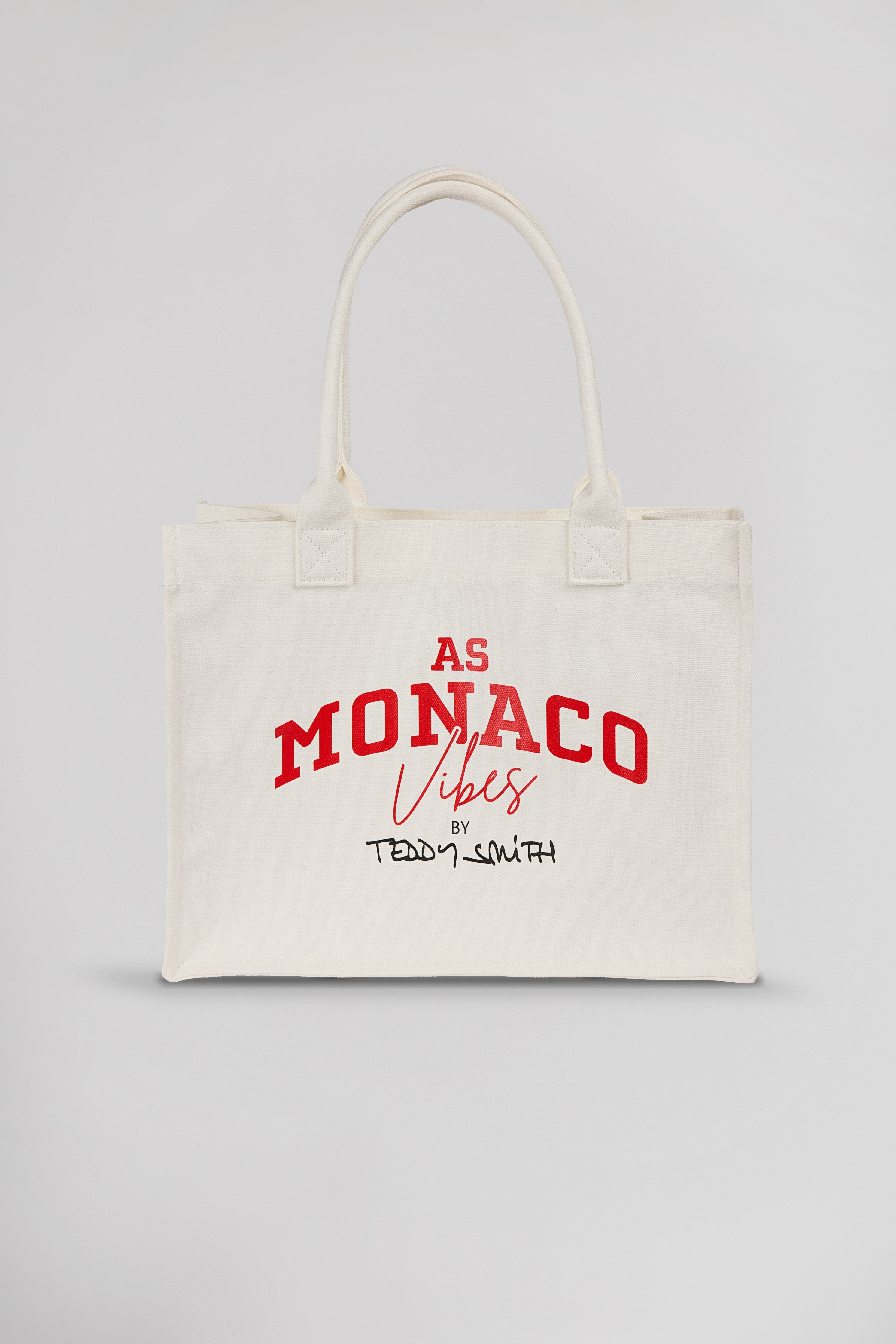 Teddy Smith Vibes S-Monaco Middle White sac cabas toile