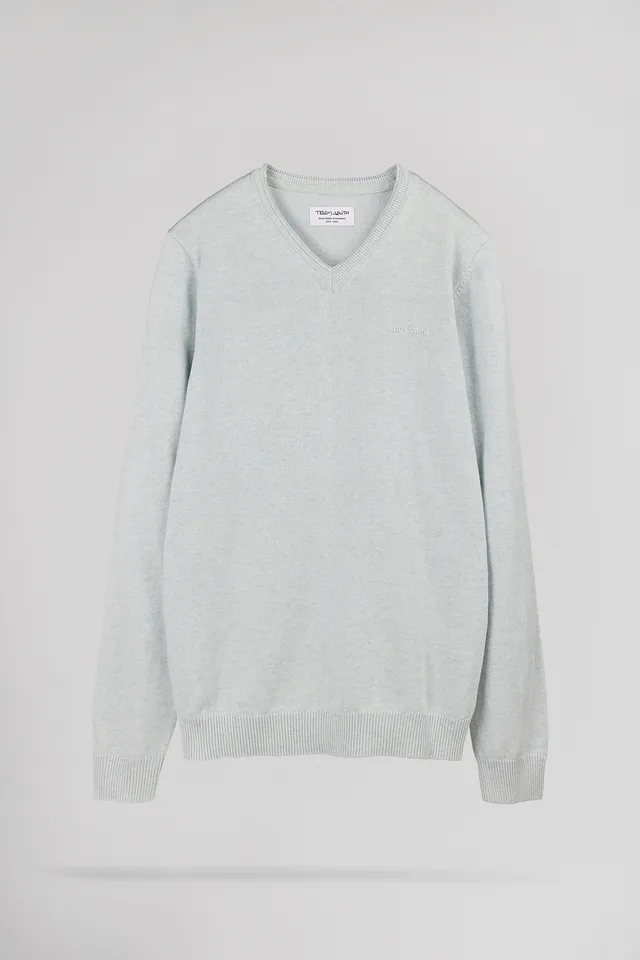Teddy Smith Pulser 4 Pastel Blue Twisted pull col V coton