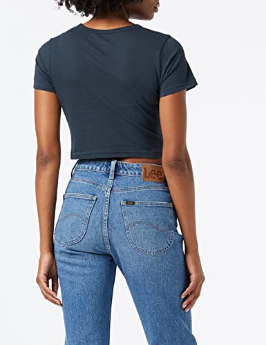 Lee Shrunken Cropped t-shirt femme gris thé XS