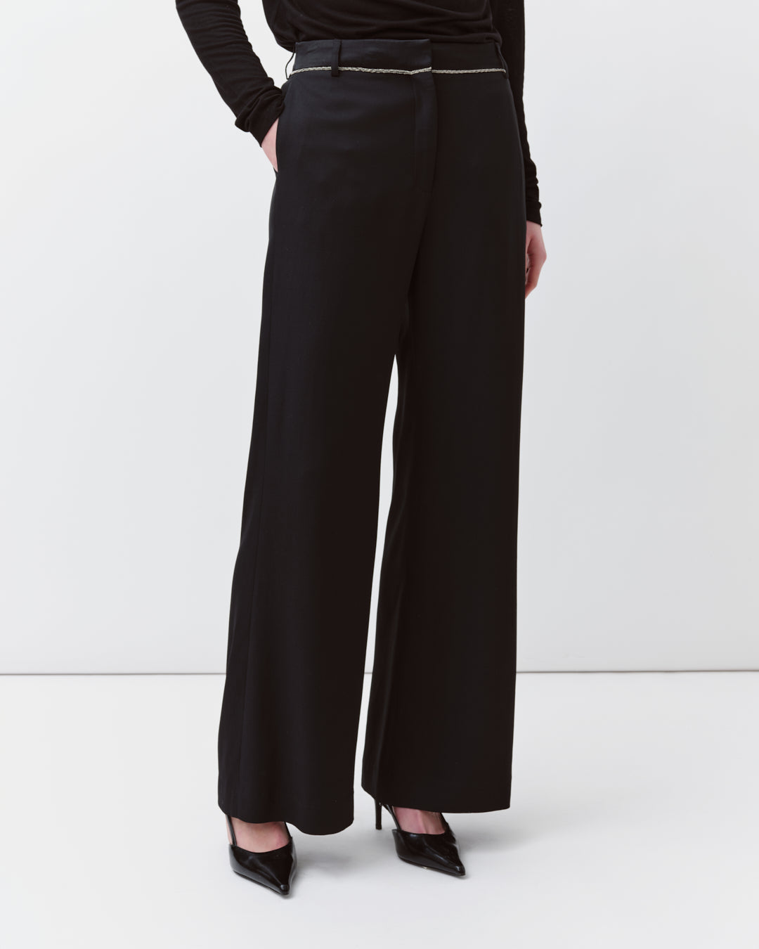 DIEGA PALEXIO pantalon large noir fluide