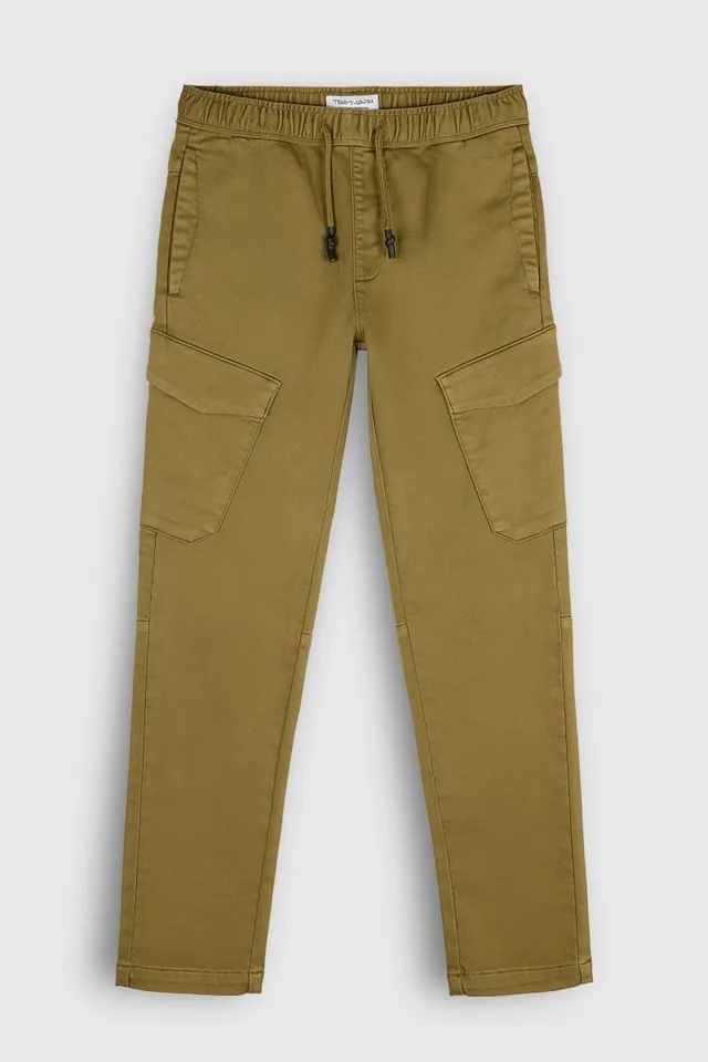 Teddy Smith P-Piky Cargo JR pantalon cargo olive coton