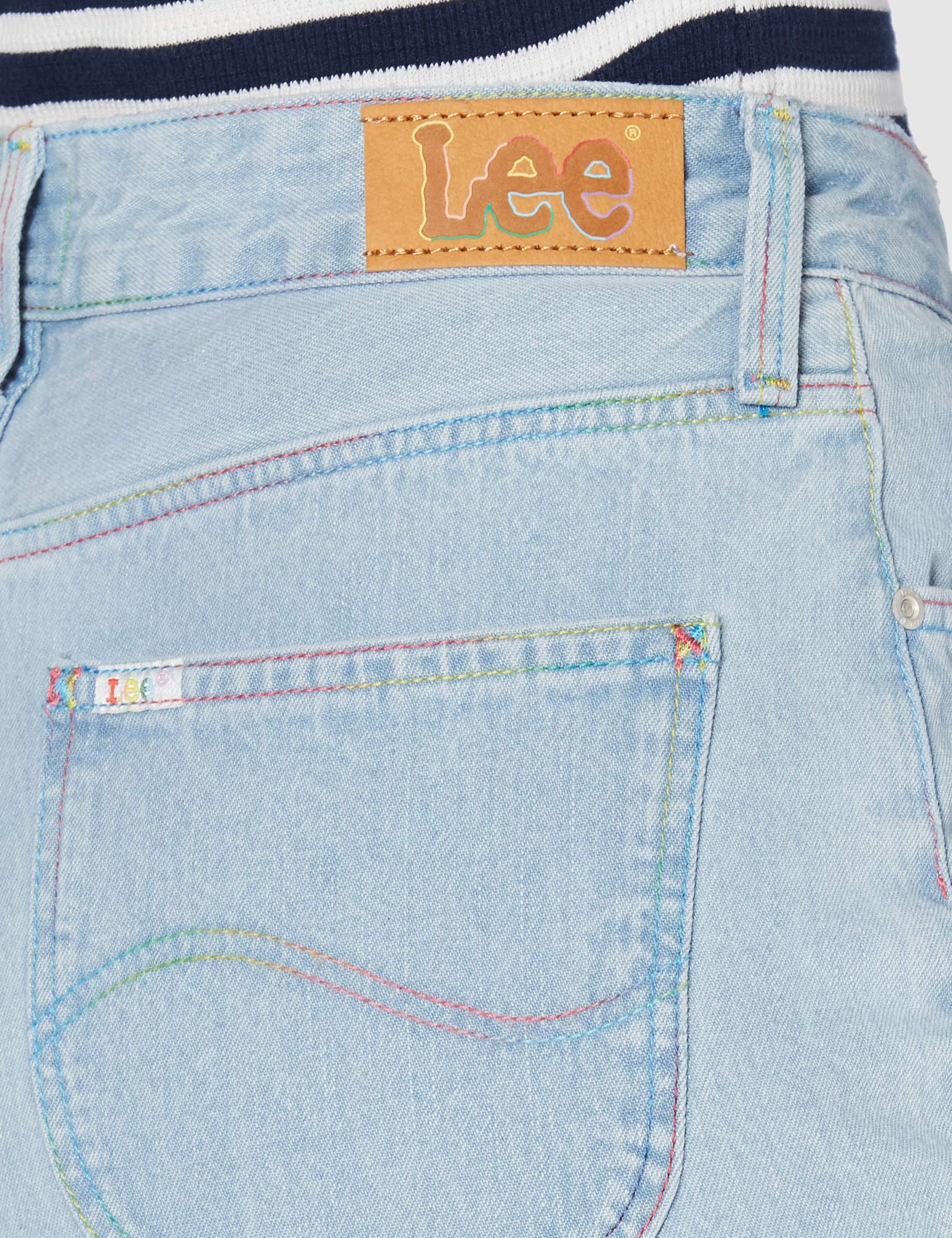 Lee Pride Mom Short short jean femme bleu mom