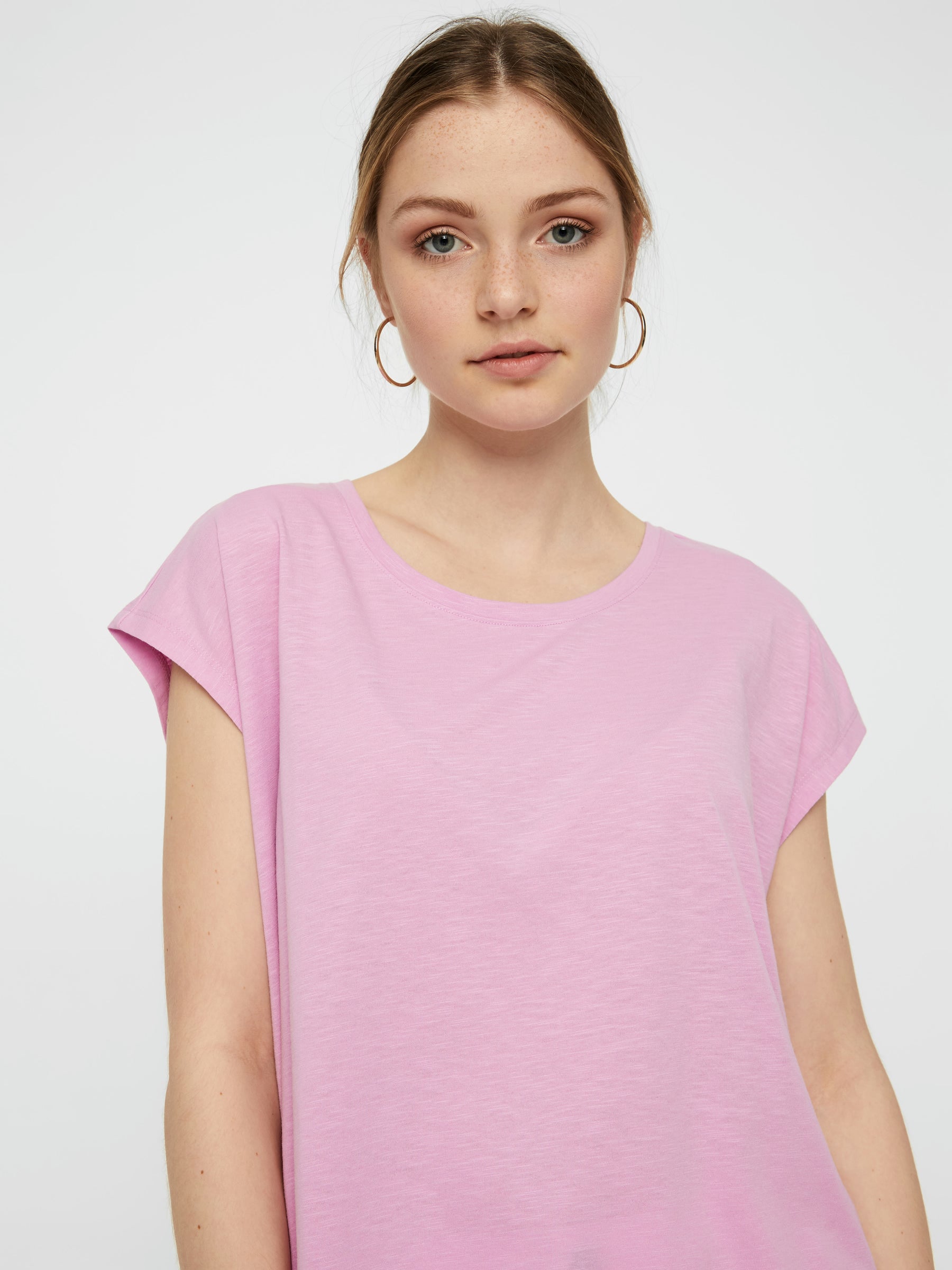 Noisy May t-shirt oversize col rond dos long