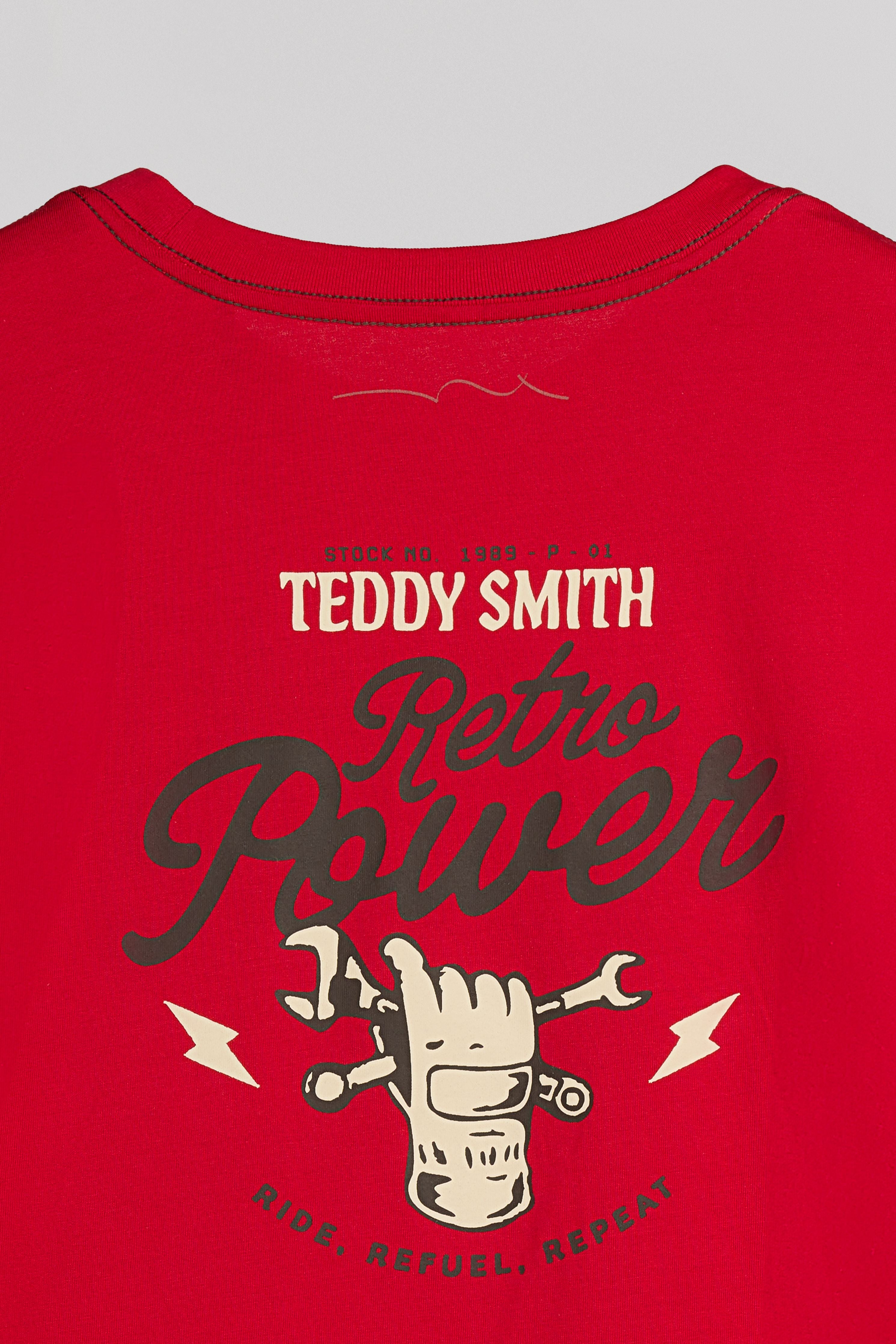 Teddy Smith T-Asha MC JR t-shirt rouge vif coton