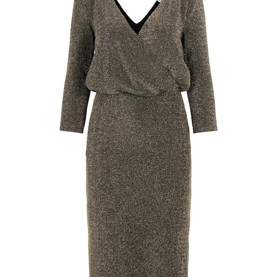 Noisy May robe paillettes 3/4 col V soirée stretch