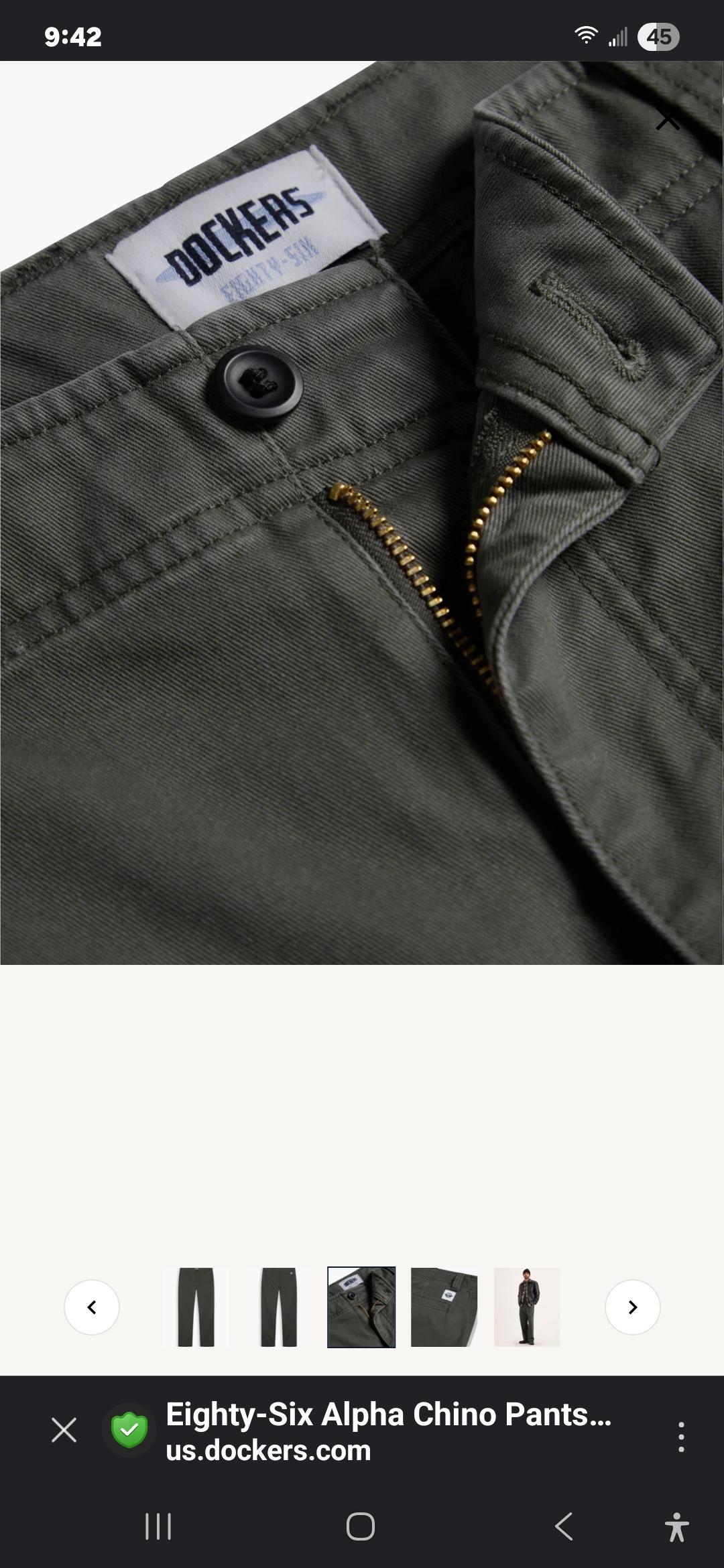 Dockers Eighty-Six Alpha chino loose vert chimera stretch
