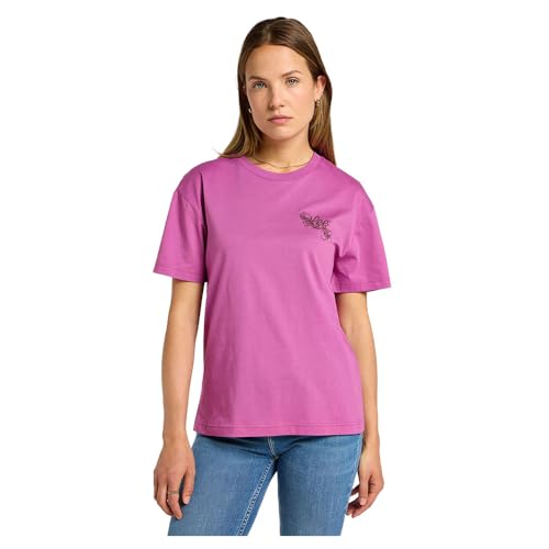 Lee SS Relaxed Graphic Tee t-shirt femme lotus L
