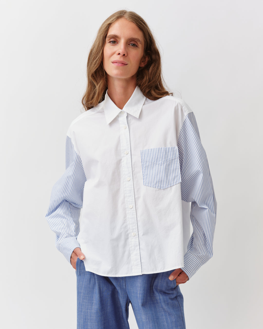 DIEGA CARMELLA chemise blanche courte droite
