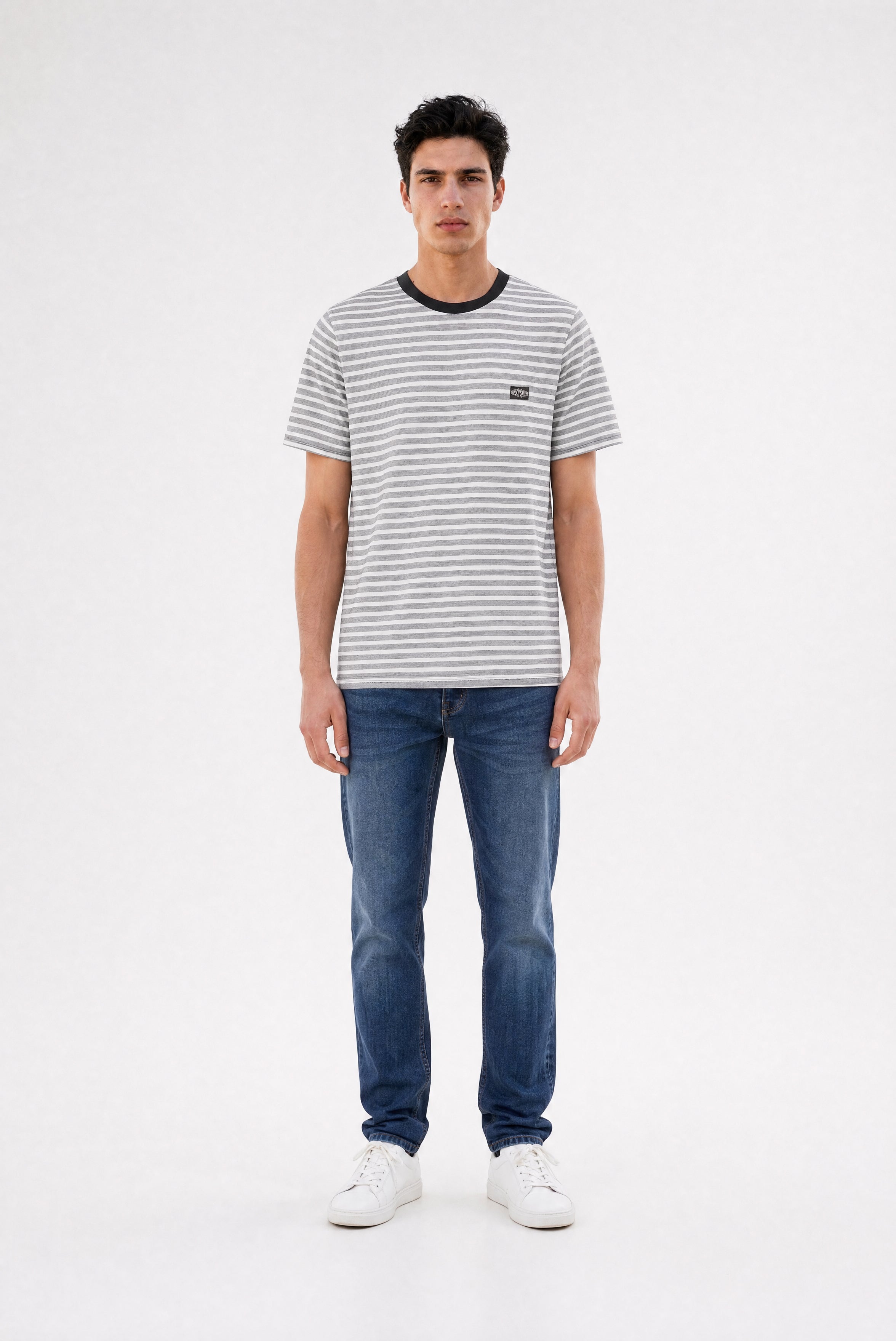 Teddy Smith T-Matias MC t-shirt homme noir rayé