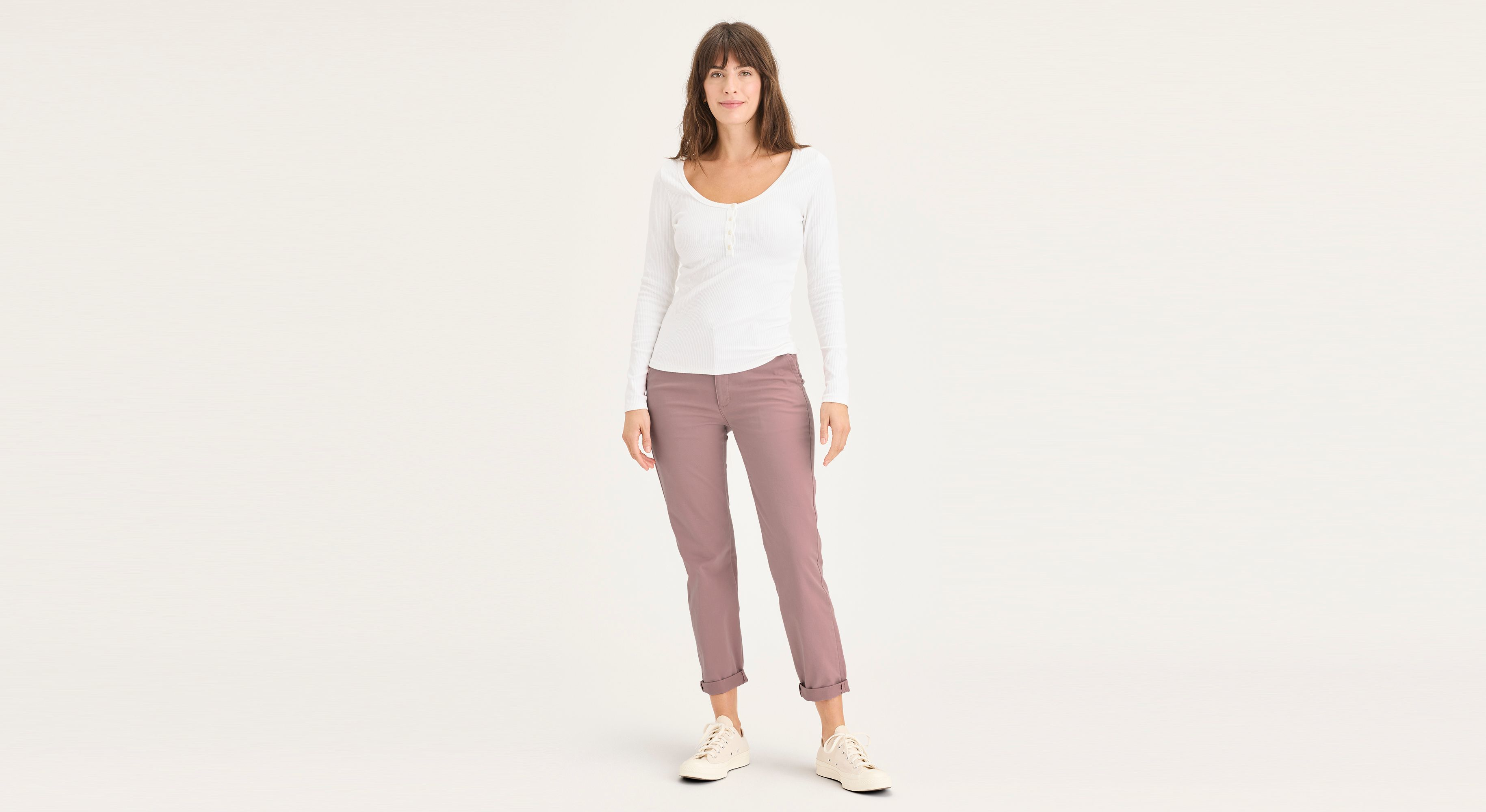 Dockers Weekend Chino Slim Fit pantalon rouge long