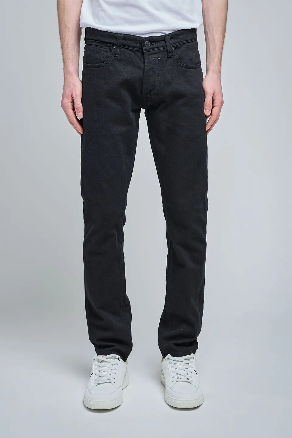 Teddy Smith Reg L32 jean droit noir coton