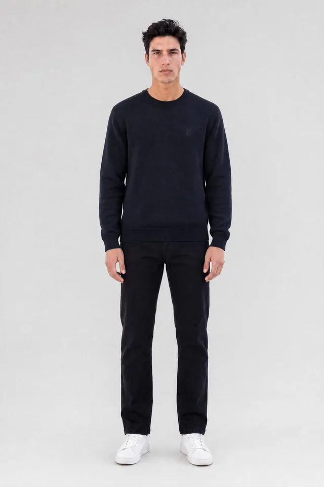Teddy Smith P-Martino pull bleu marine chiné homme slim