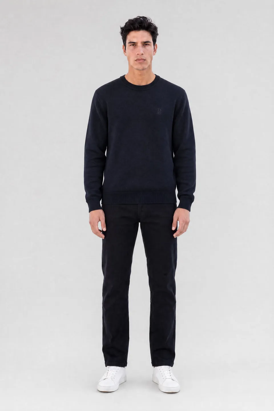 Teddy Smith P-Martino pull bleu marine chiné homme slim