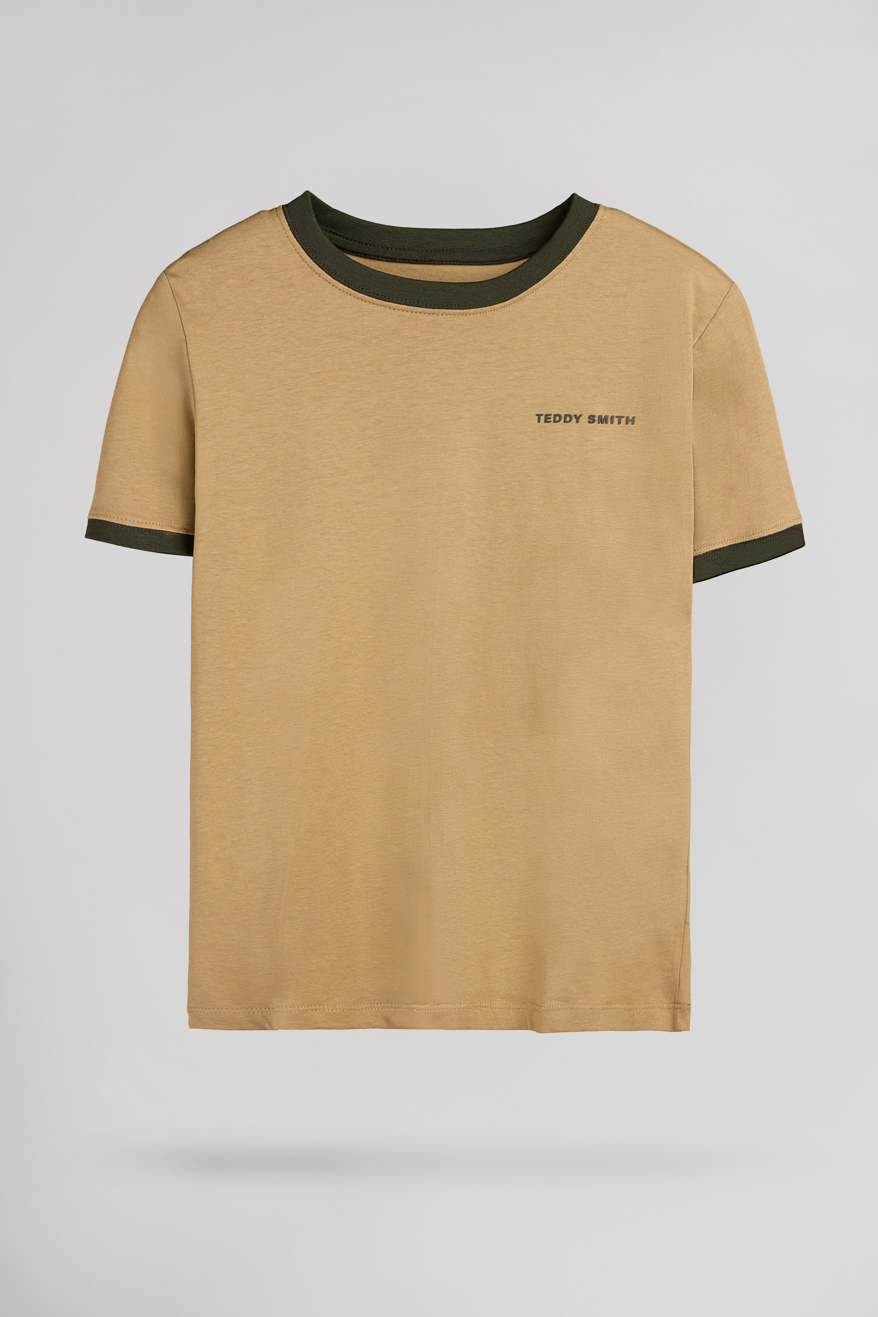 Teddy Smith The Tee 2 R MC JR t-shirt coton beige garçon