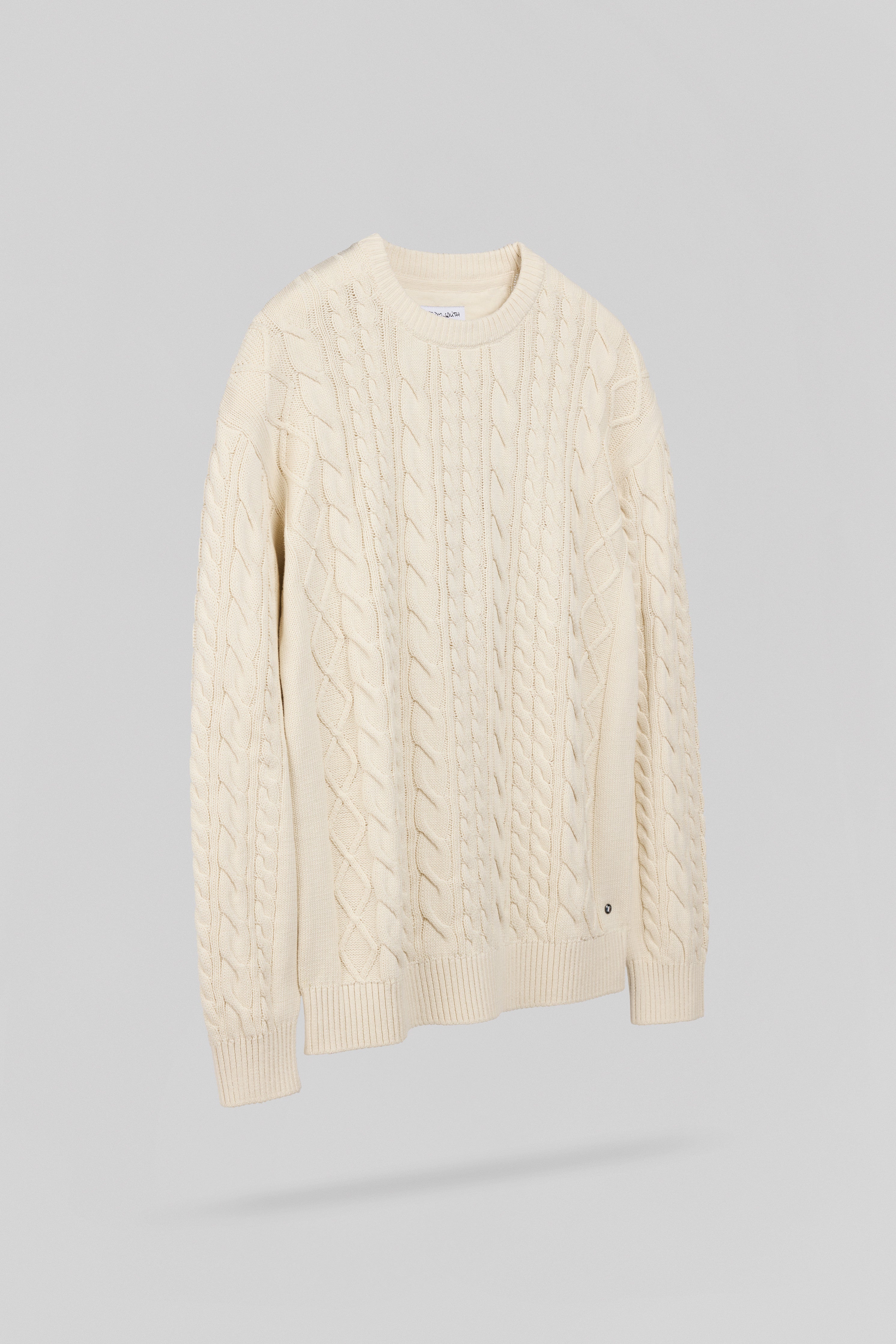 Teddy Smith P-Aron Pull homme crème torsadé
