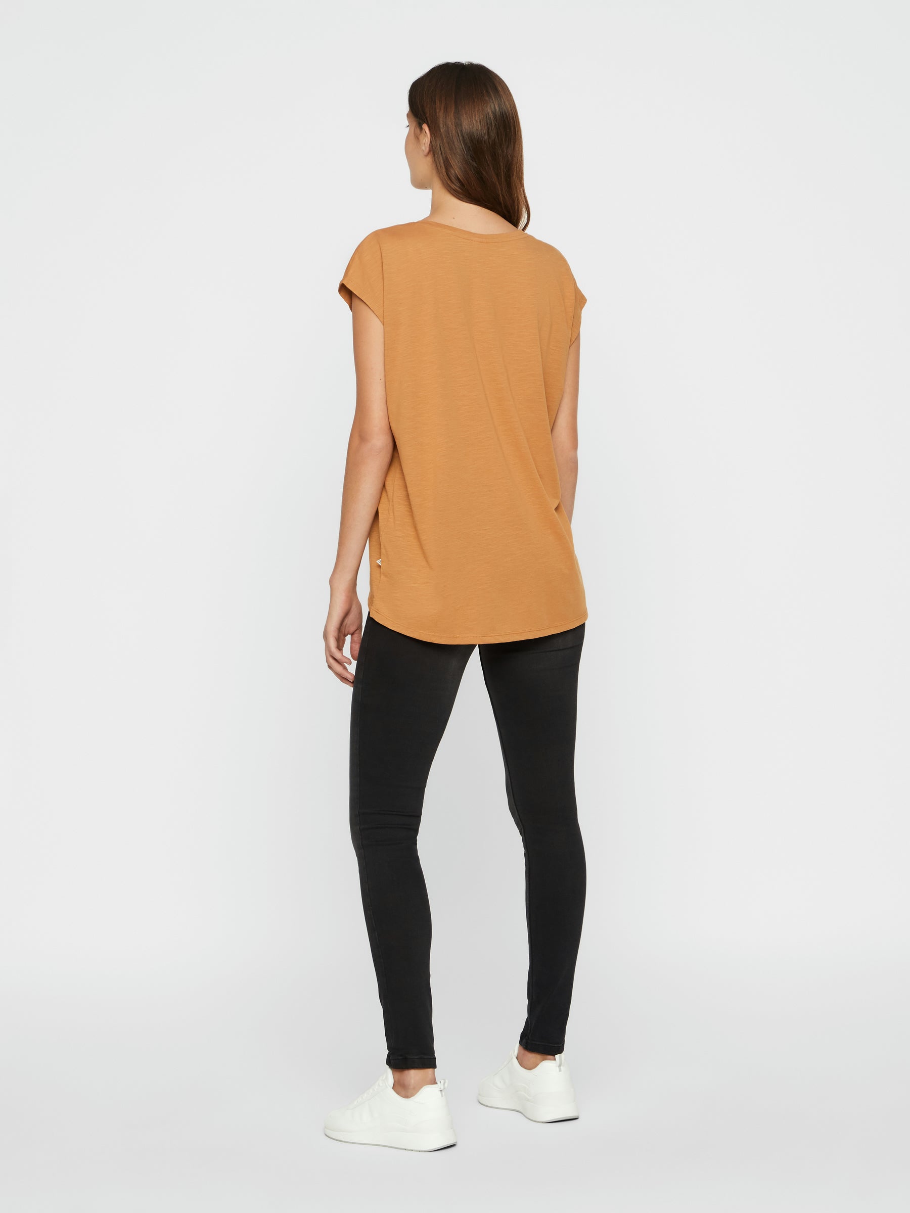 Noisy May t-shirt oversize col rond dos long
