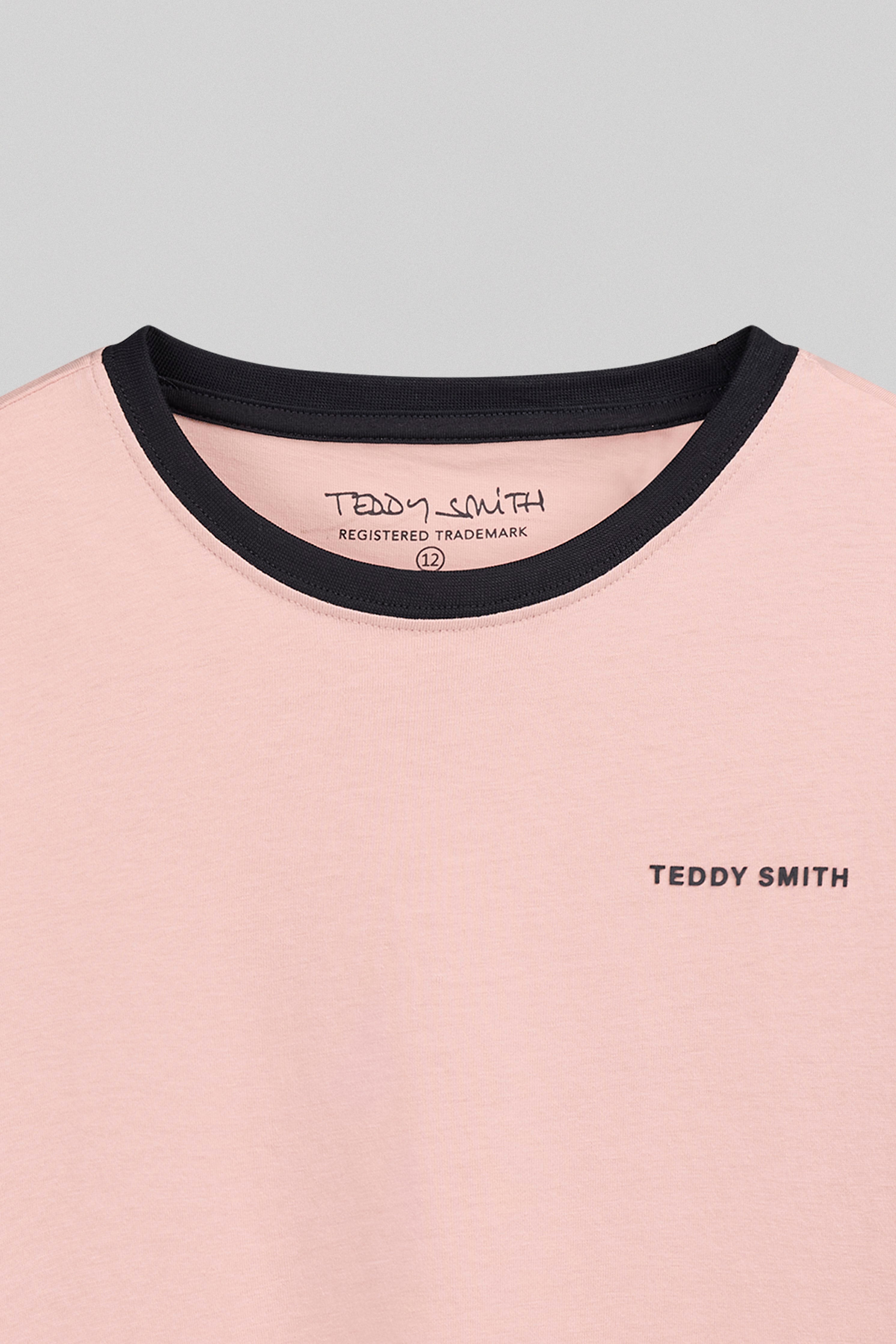 TEDDY SMITH THE TEE 2 R MC JR t-shirt rose pastel garçon