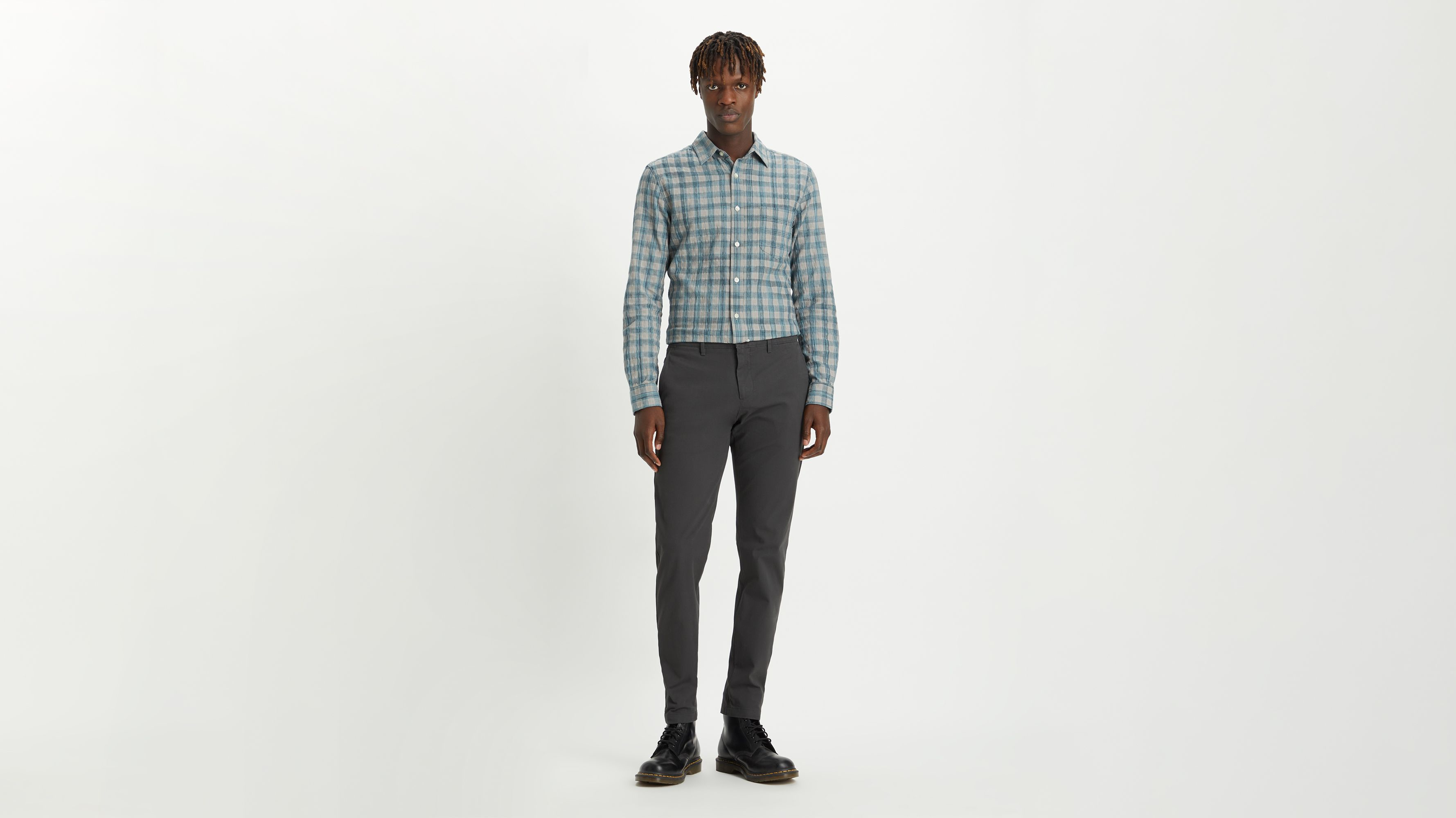 Dockers Crafted Khaki chino gris slim stretch