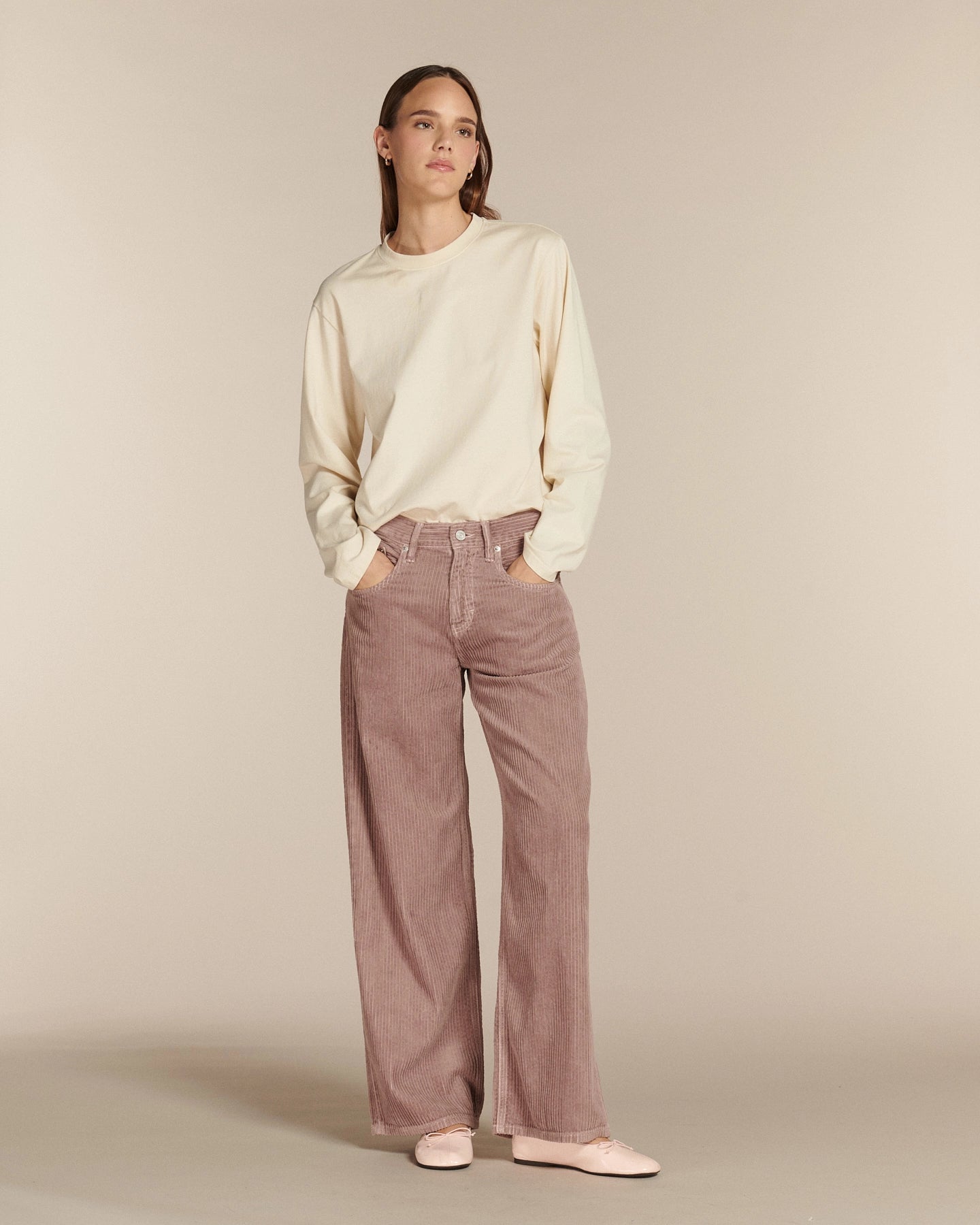 Labdip River Corduroy Dye pantalon velours wisteria coton
