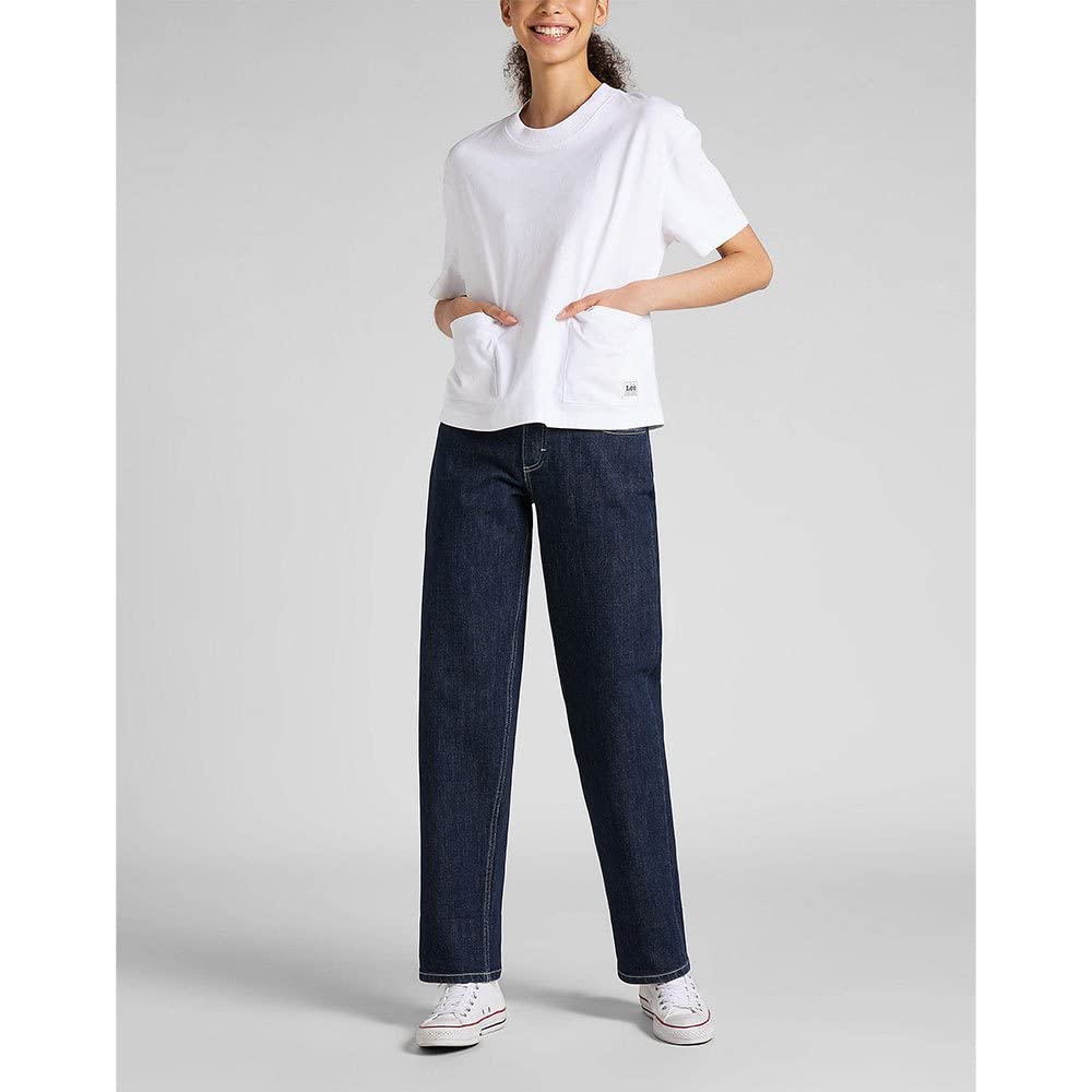 Lee Jane Cuffed jean boyfriend femme rétro clair