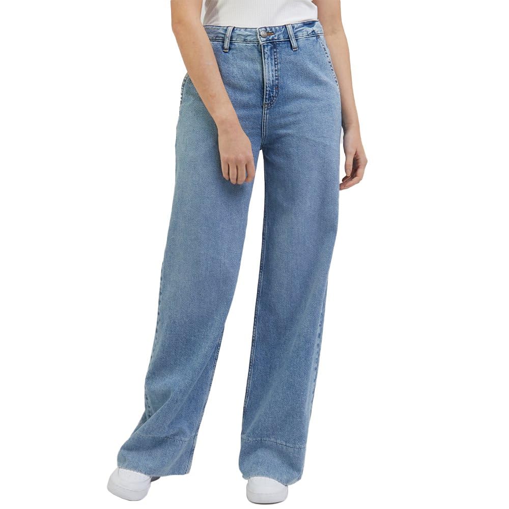 Lee Stella Utility A Line jean femme bleu évasé