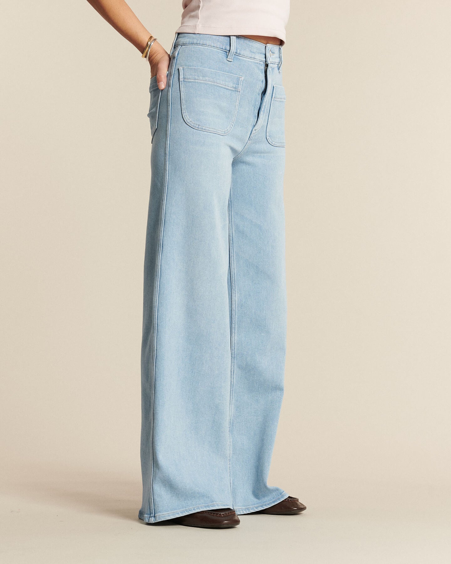 Labdip Noemie Denim Dawn Blue In 10 jean flare taille haute