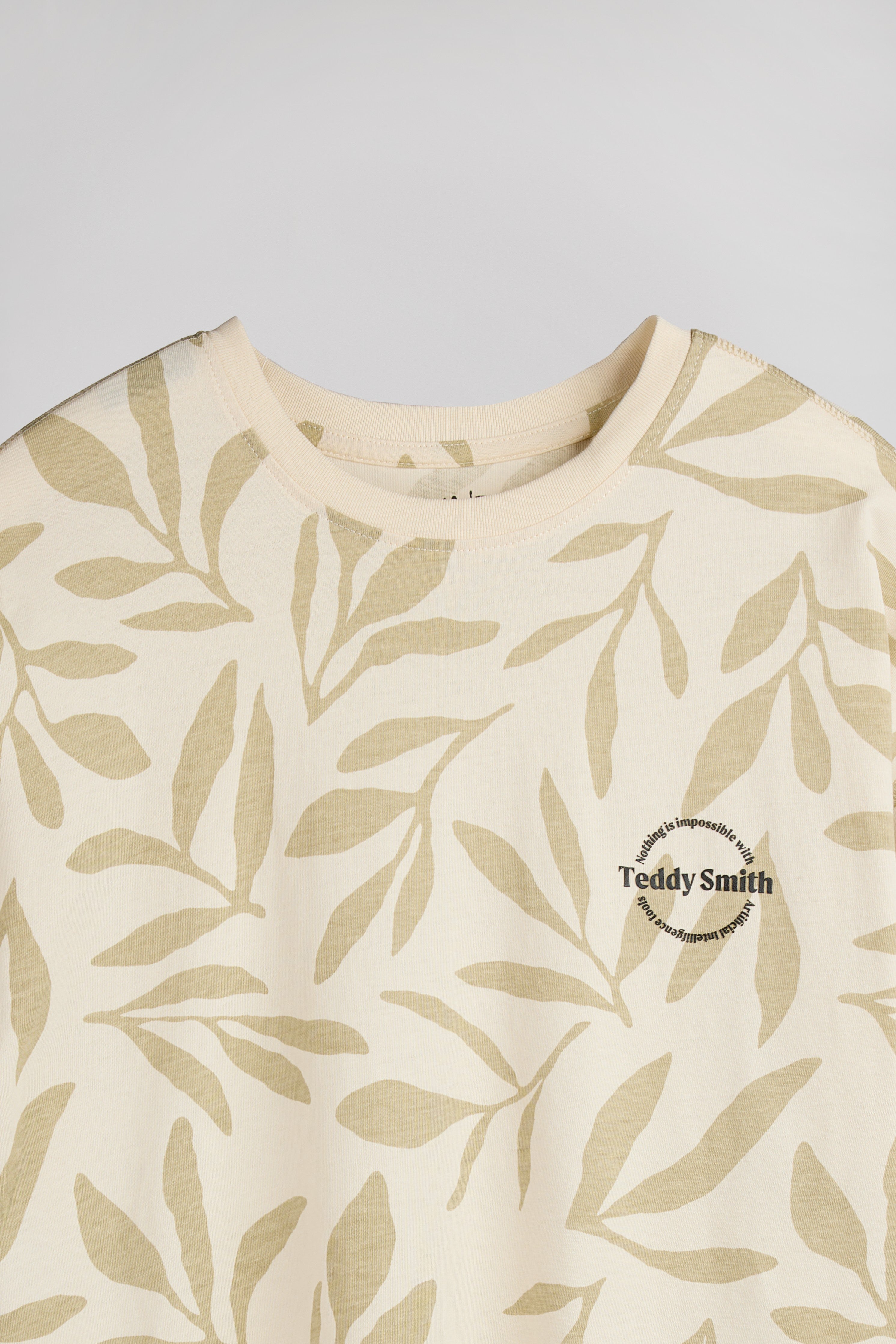 Teddy Smith T-Aresk MC JR t-shirt garçon floral crème