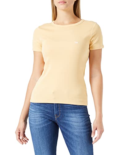Lee Tea SS Rib t-shirt femme côtelé ajusté taille XL