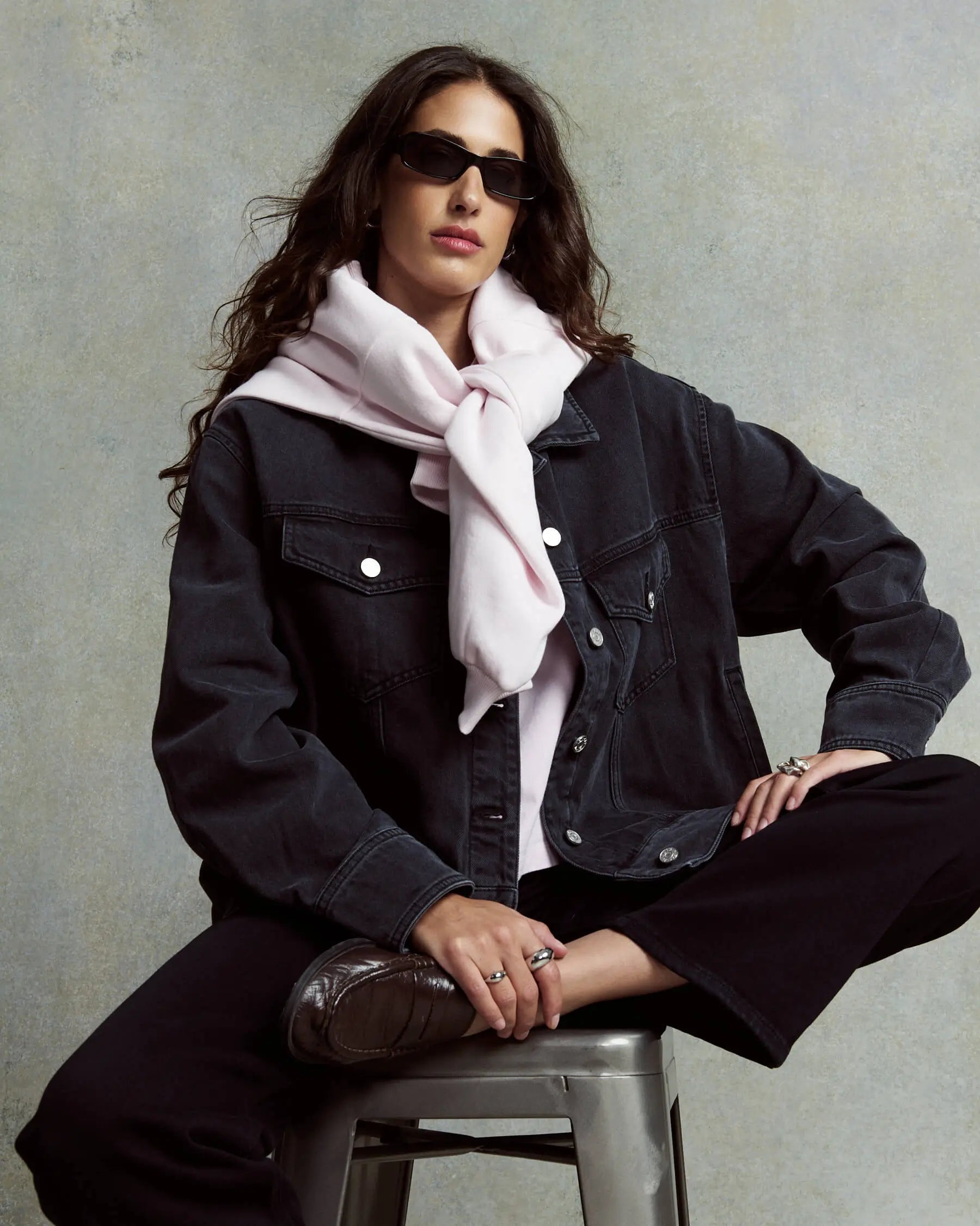 Labdip Baya BL 50 Black Washed veste oversize noire