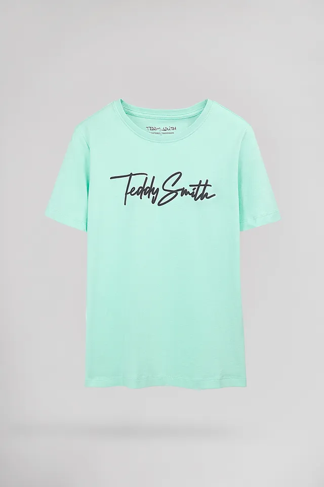 Teddy Smith T-Evan MC Jr t-shirt vert menthe garçon coton
