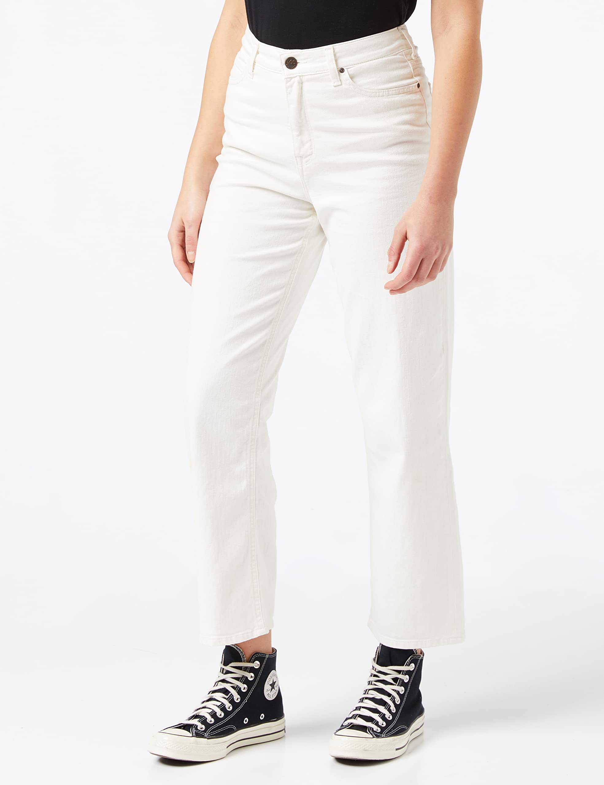 Lee Large Jambe Longue jean femme Blanc 28W 31L