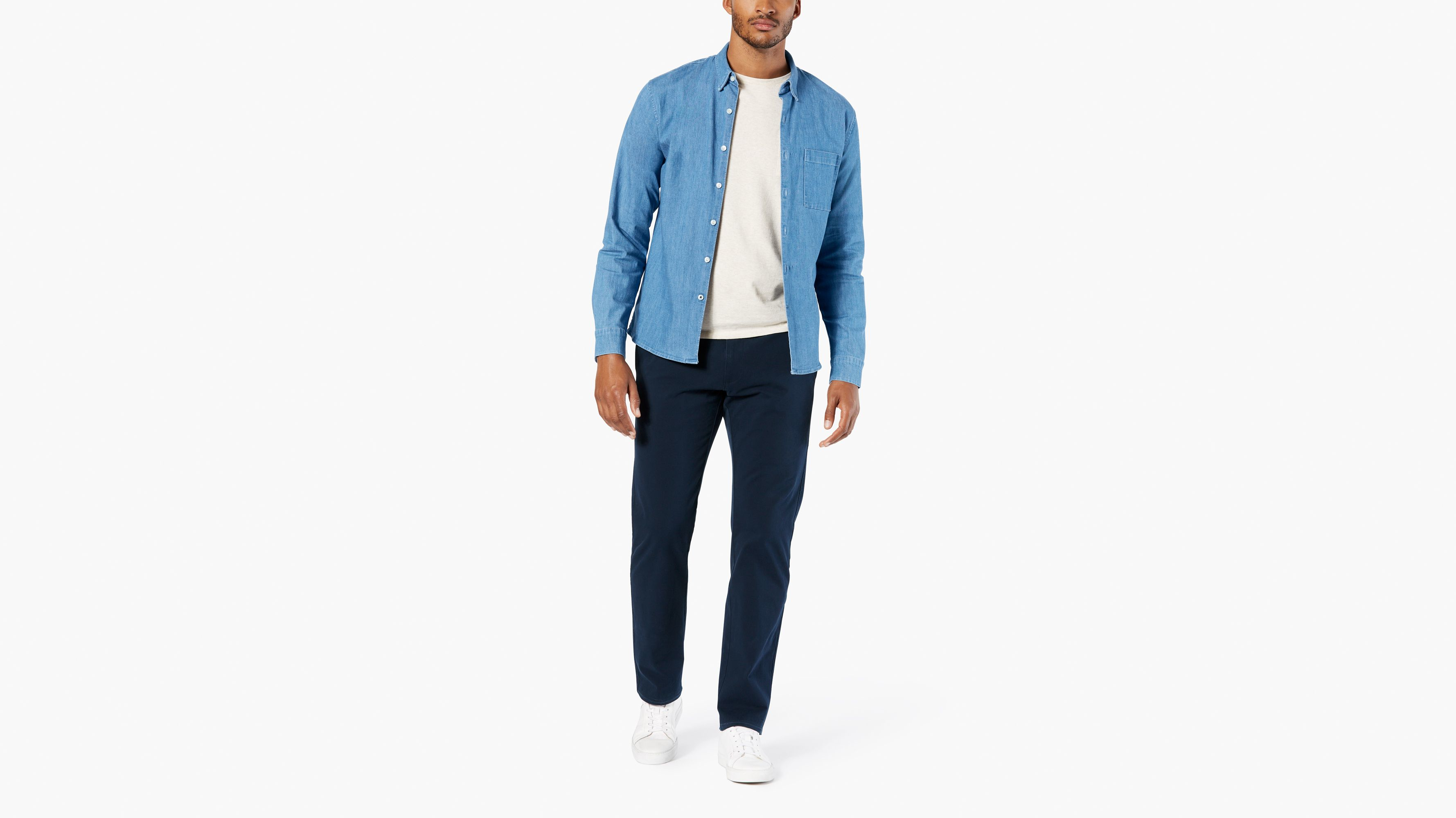 Dockers Ultimate chino homme droit bleu Pembroke stretch