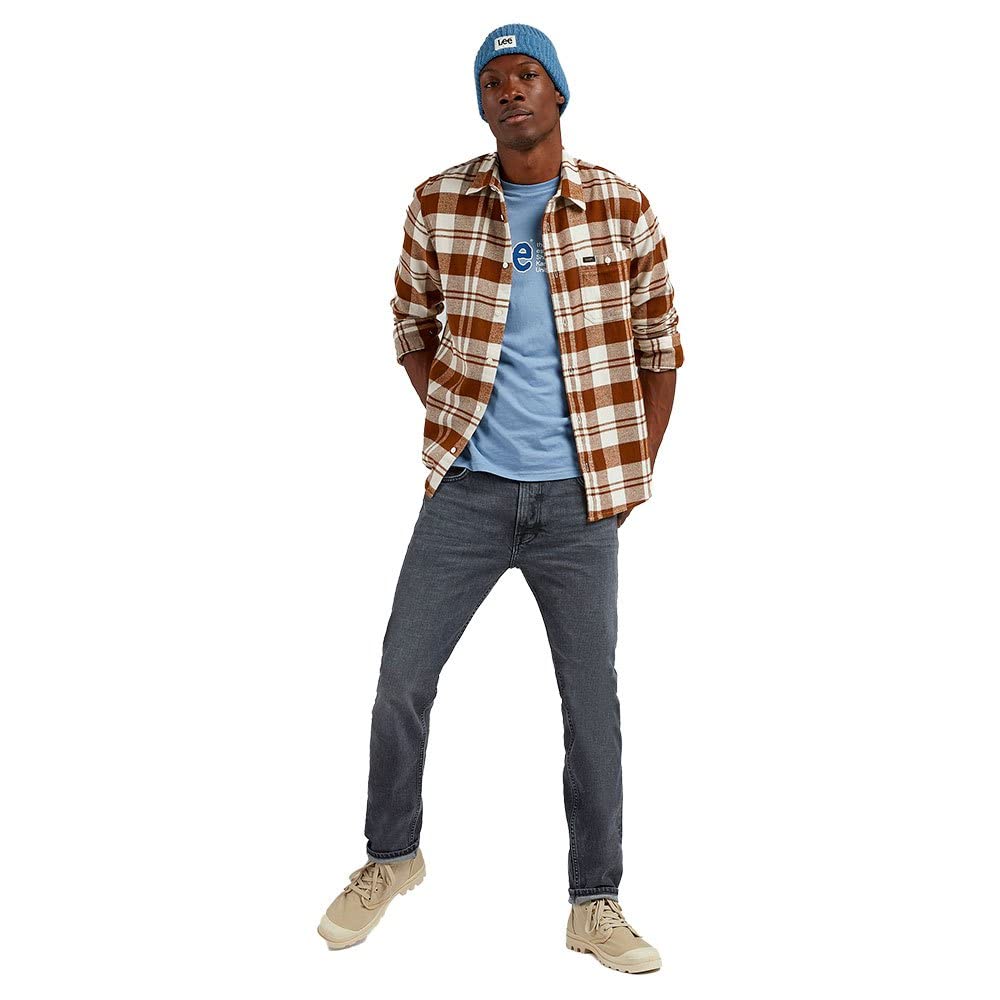 Lee Leesure t-shirt homme Light Umber coton