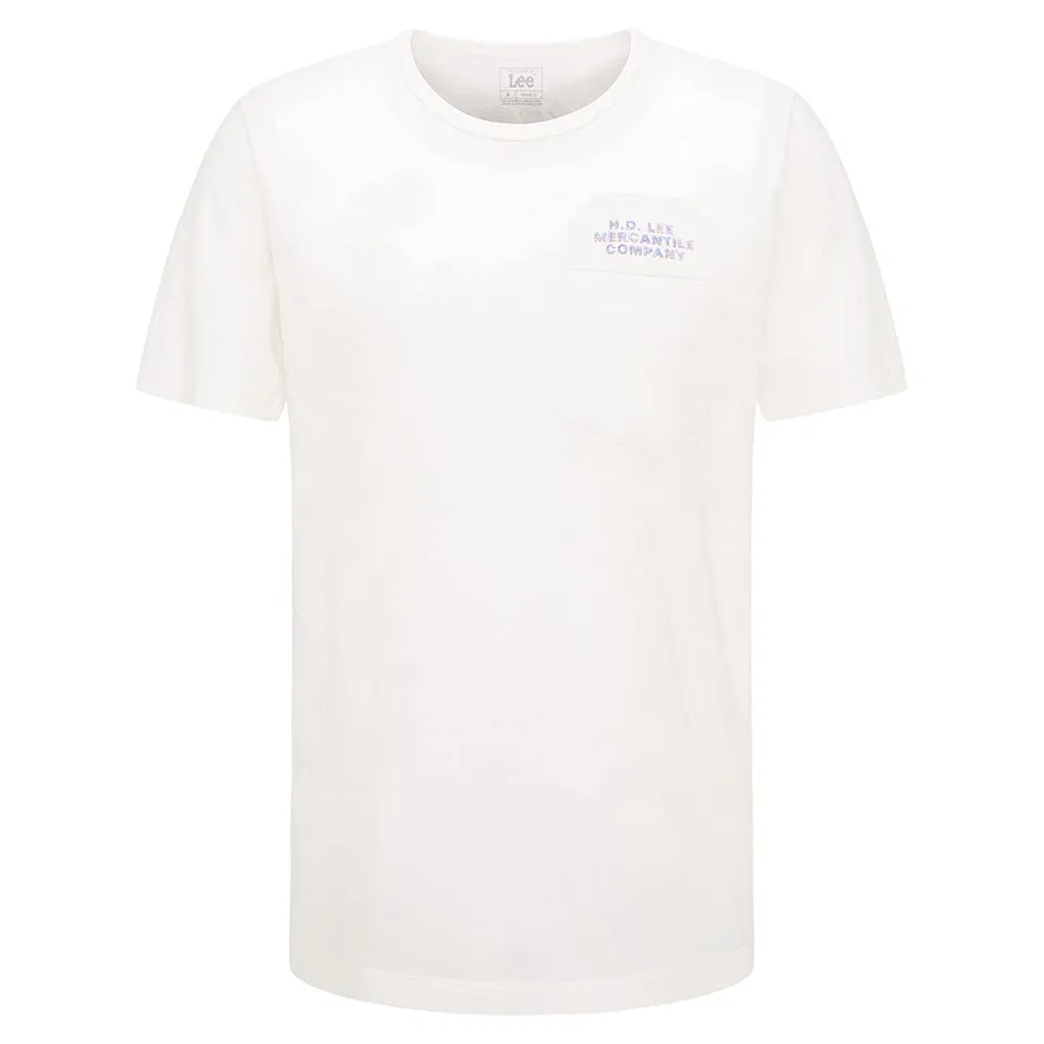 Lee Poster T-shirt Homme Écru Coupe Droite