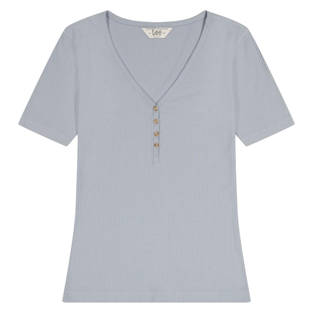 Lee SS Henley tee-shirt femme litchi viscose coupe slim