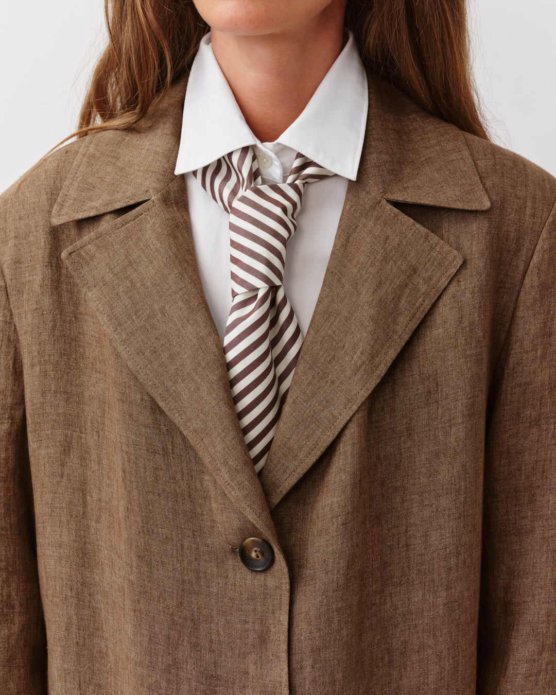 DIEGA MARTIO manteau long droit camel