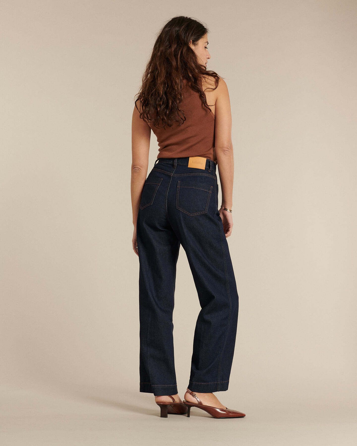 Labdip Samuel jean taille haute brut coton