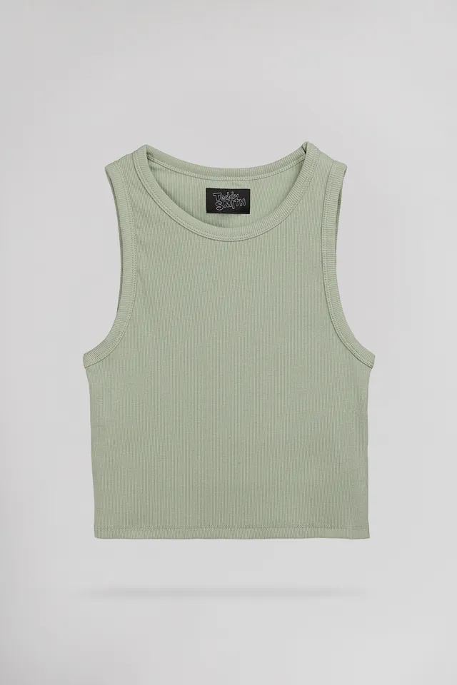 Teddy Smith Deb US Rib débardeur vert iceberg femme